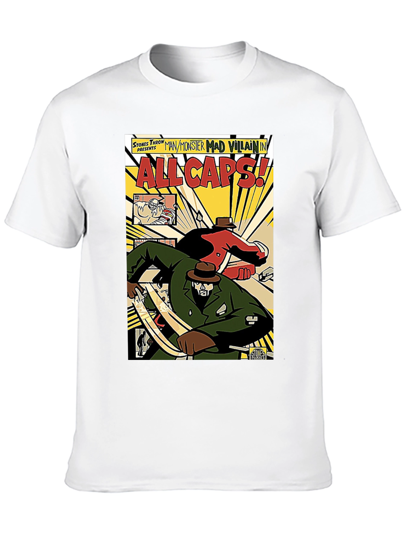 All Caps Comic Book T-Shirt