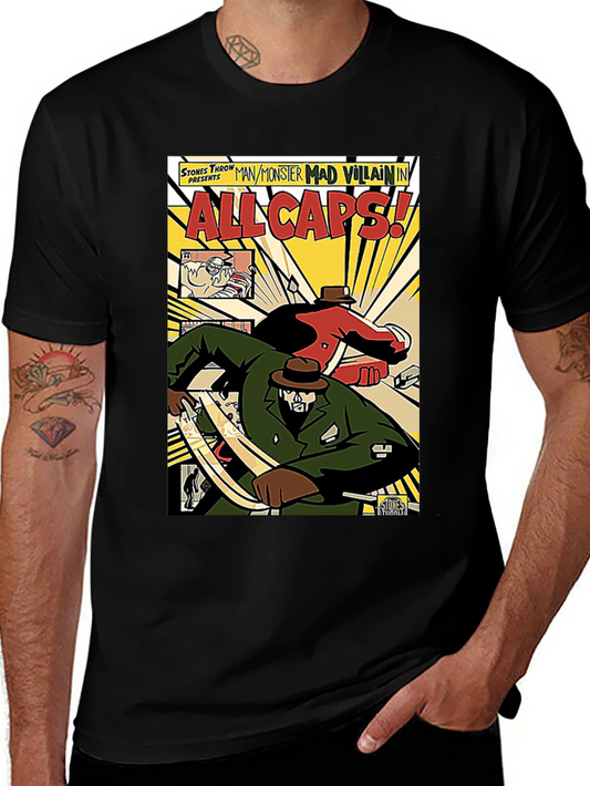 All Caps Comic Book T-Shirt