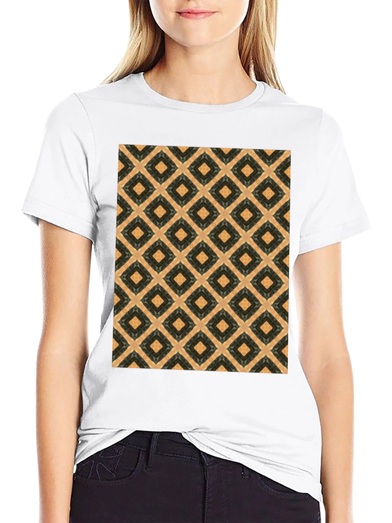 Patterned Graphic Tee - Casual Style