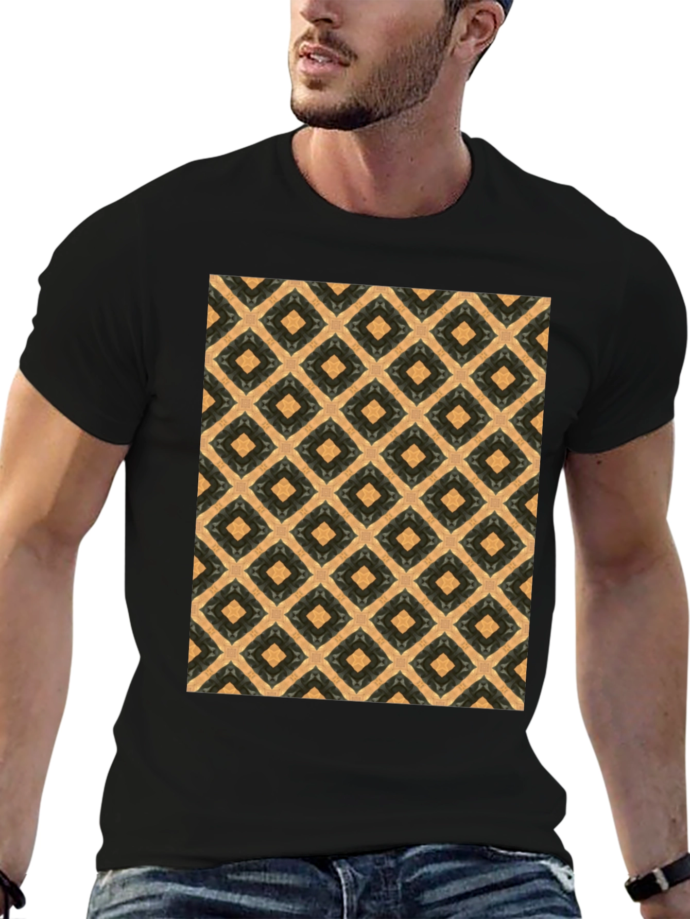 Patterned Graphic Tee - Casual Style