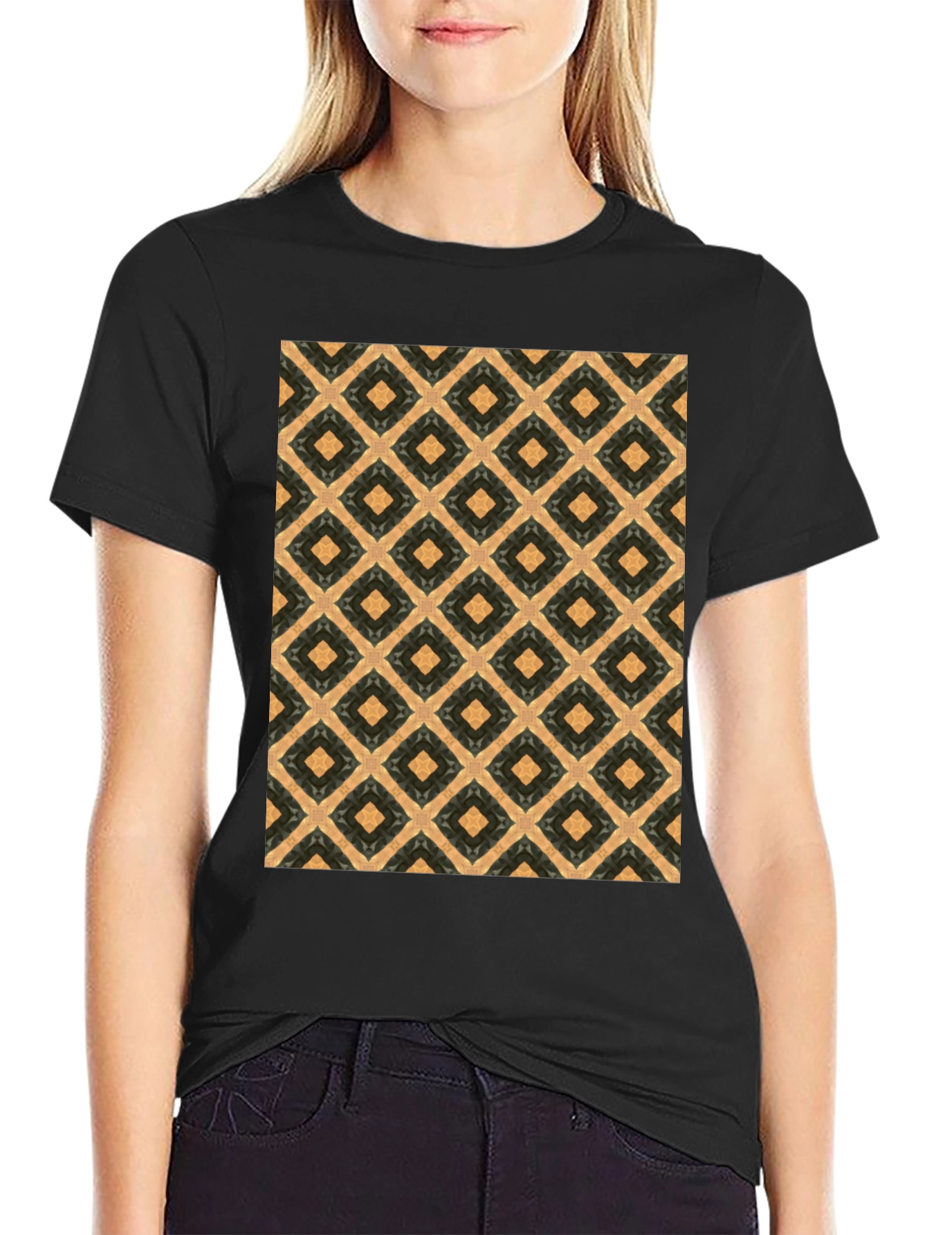 Patterned Graphic Tee - Casual Style