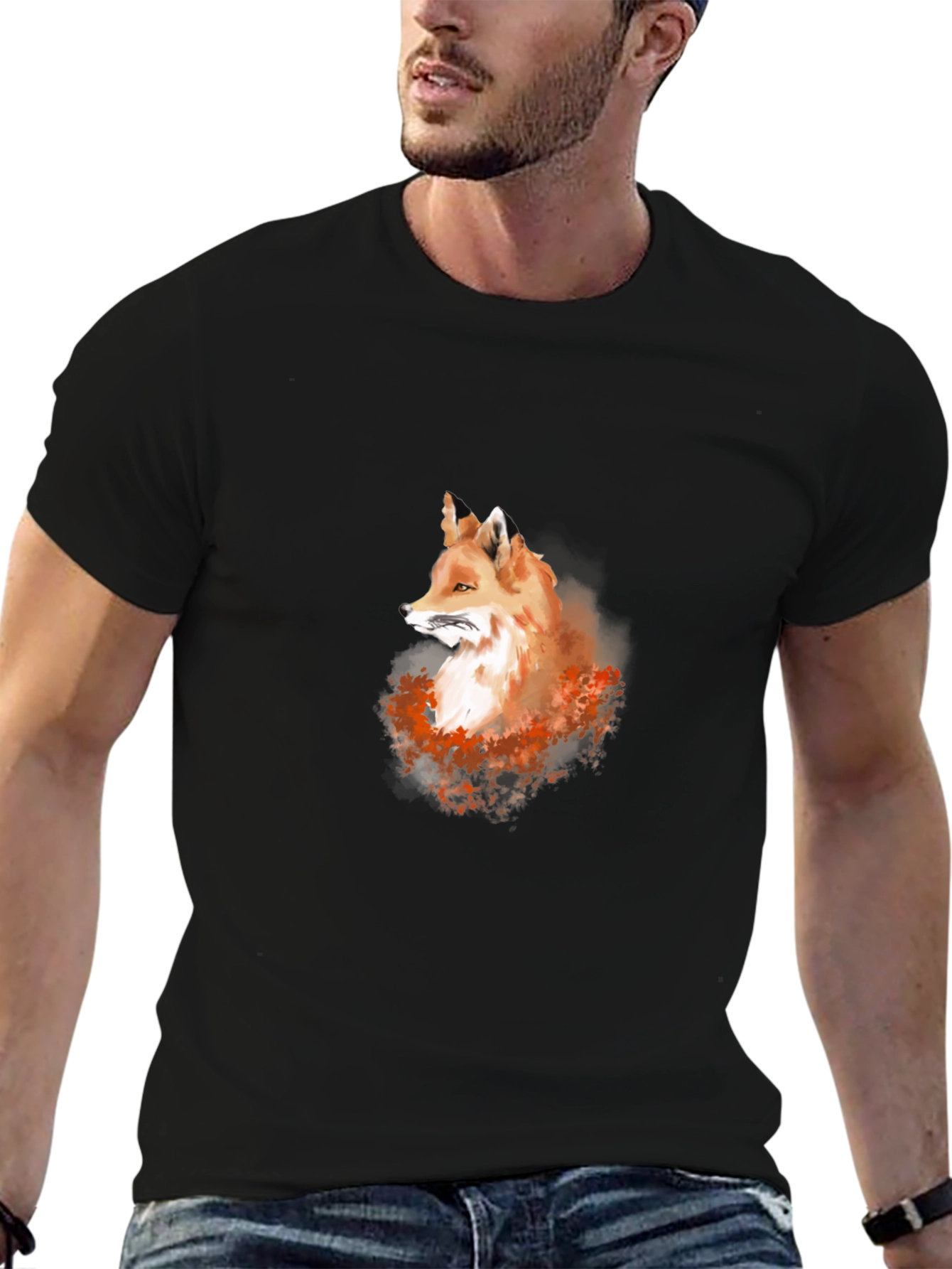 Fox Graphic Tee - Cool Animal Print Shirt