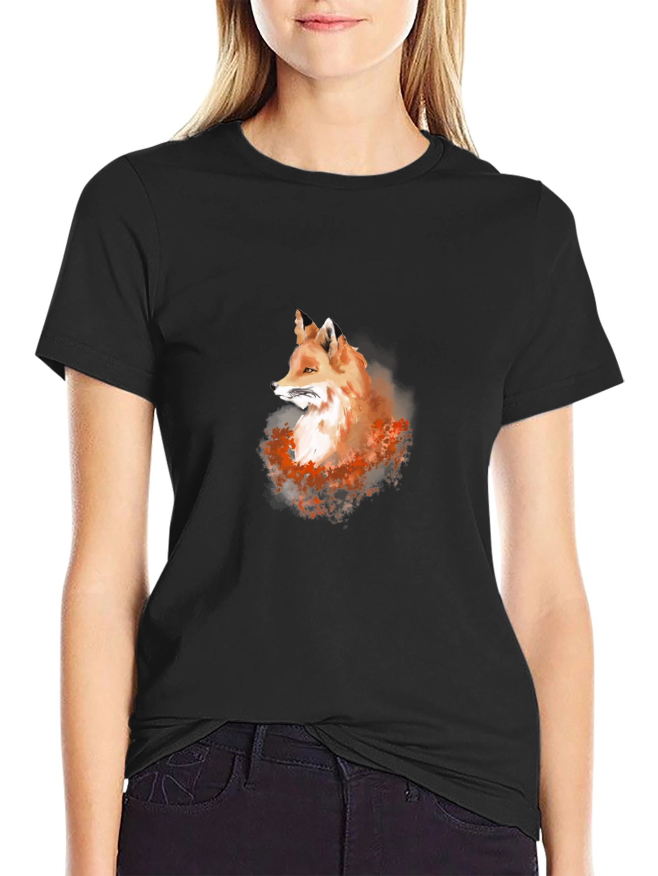 Fox Graphic Tee - Cool Animal Print Shirt