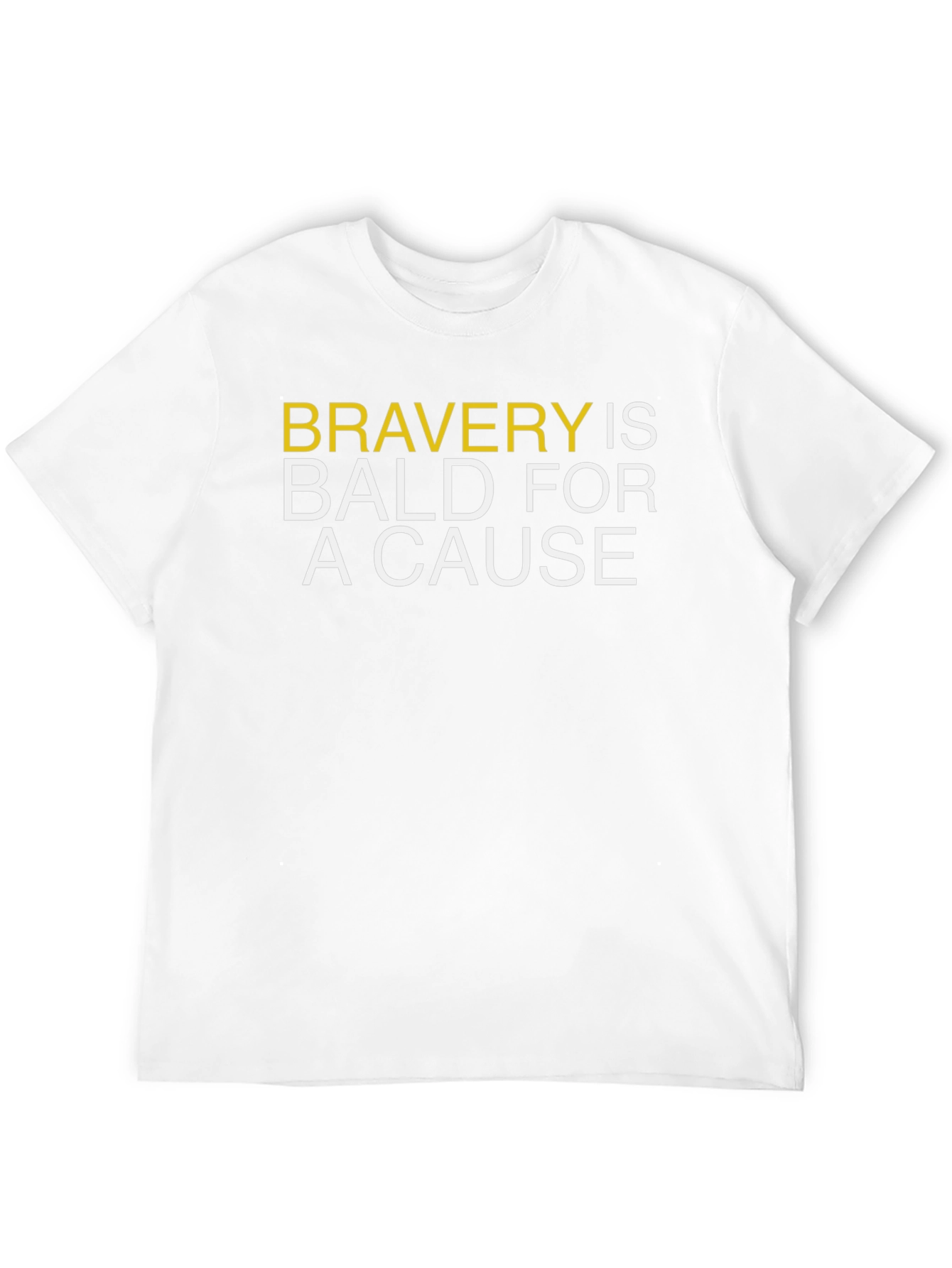 Bravery is Bald for a Cause Black T-Shirt