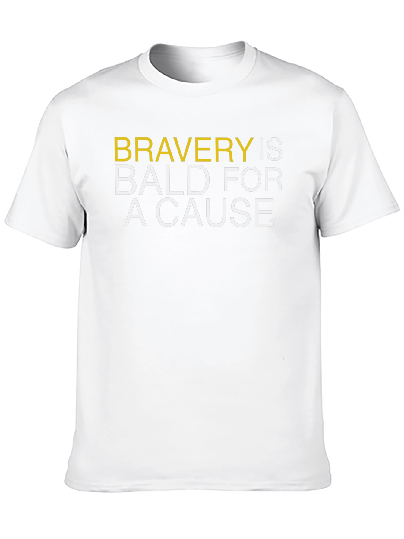 Bravery is Bald for a Cause Black T-Shirt