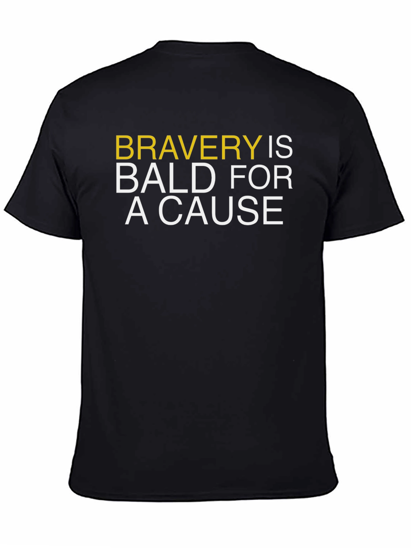 Bravery is Bald for a Cause Black T-Shirt