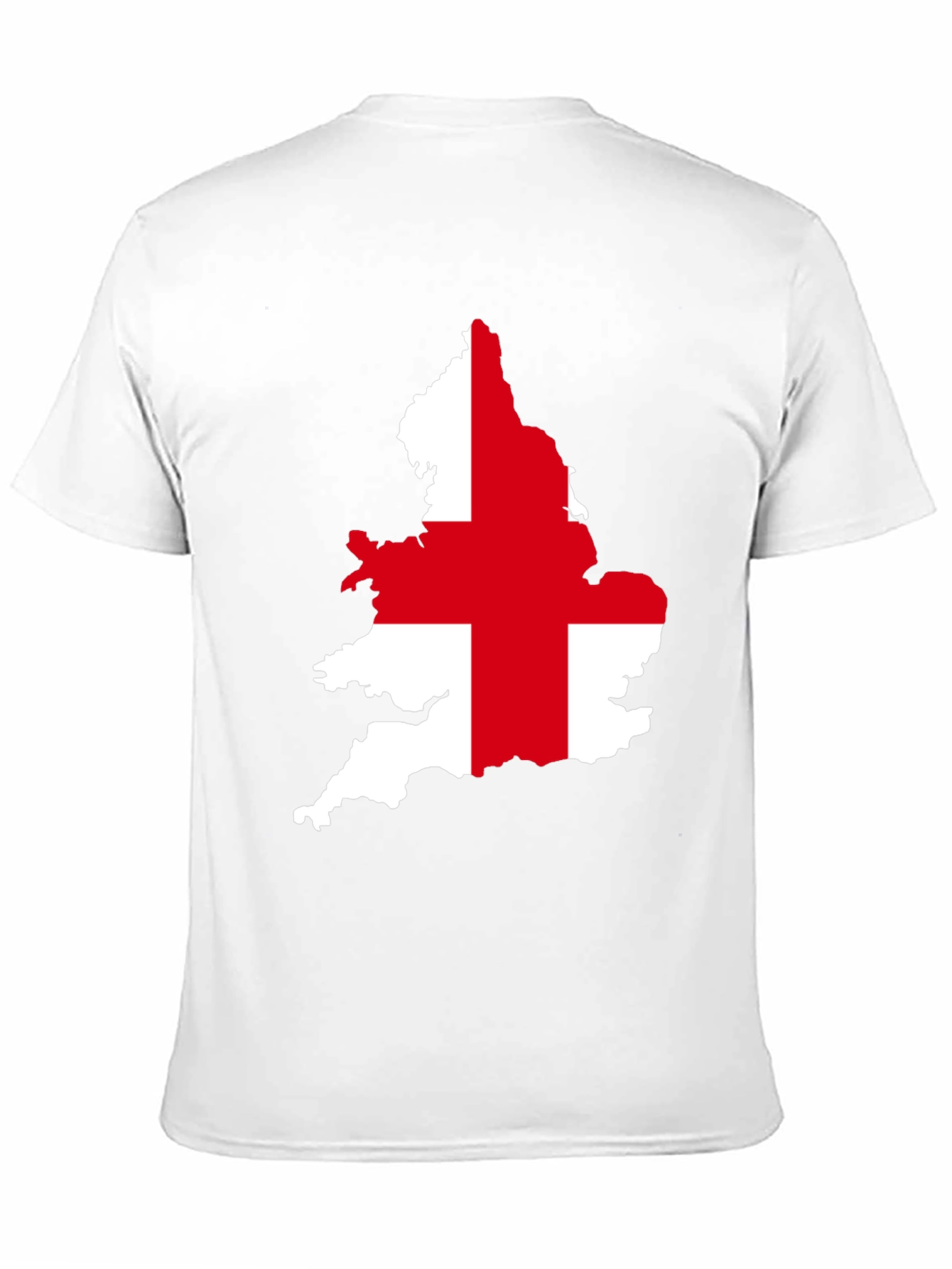 England Flag Map Graphic Tee - Black Cotton T-Shirt