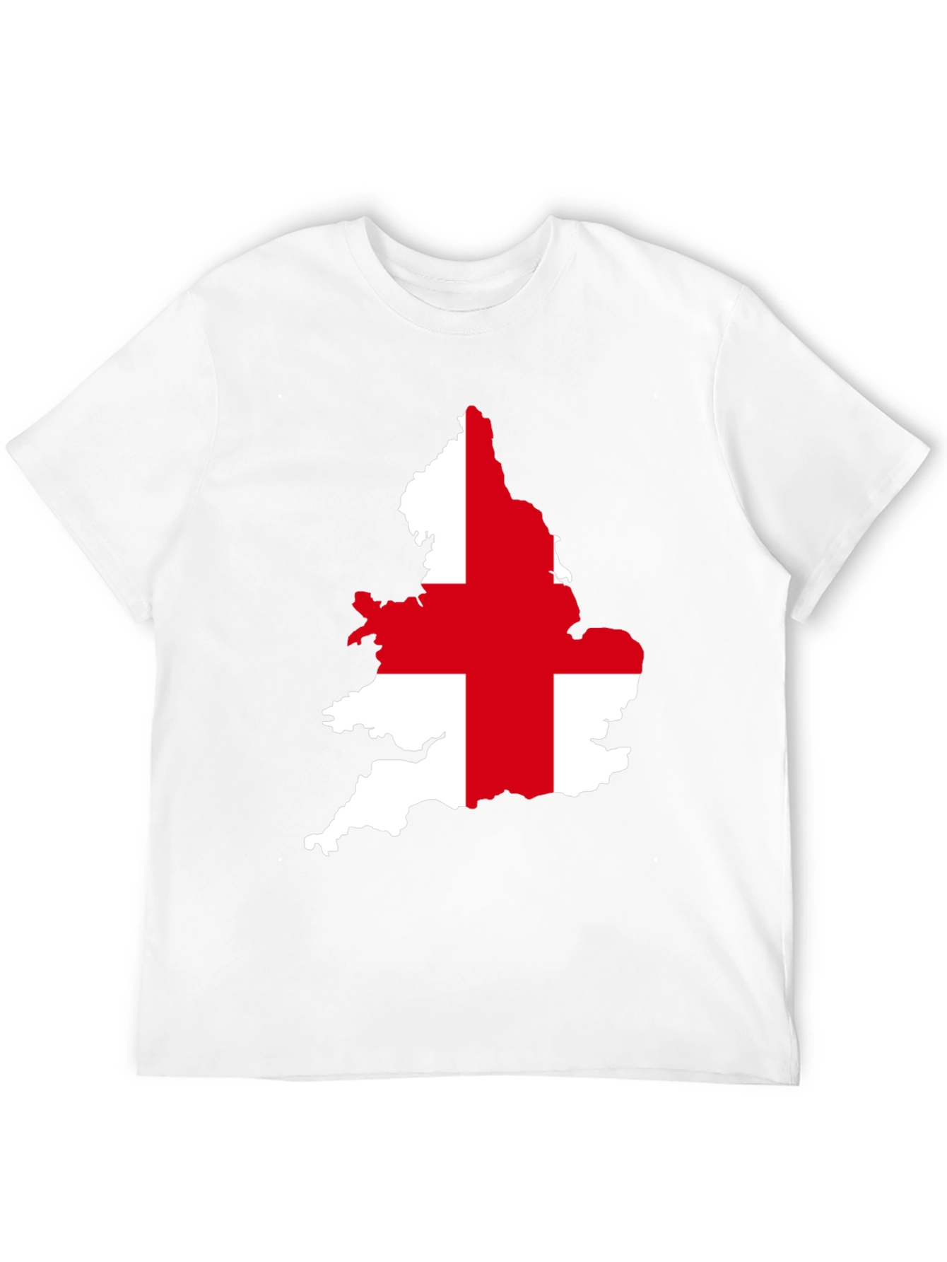 England Flag Map Graphic Tee - Black Cotton T-Shirt