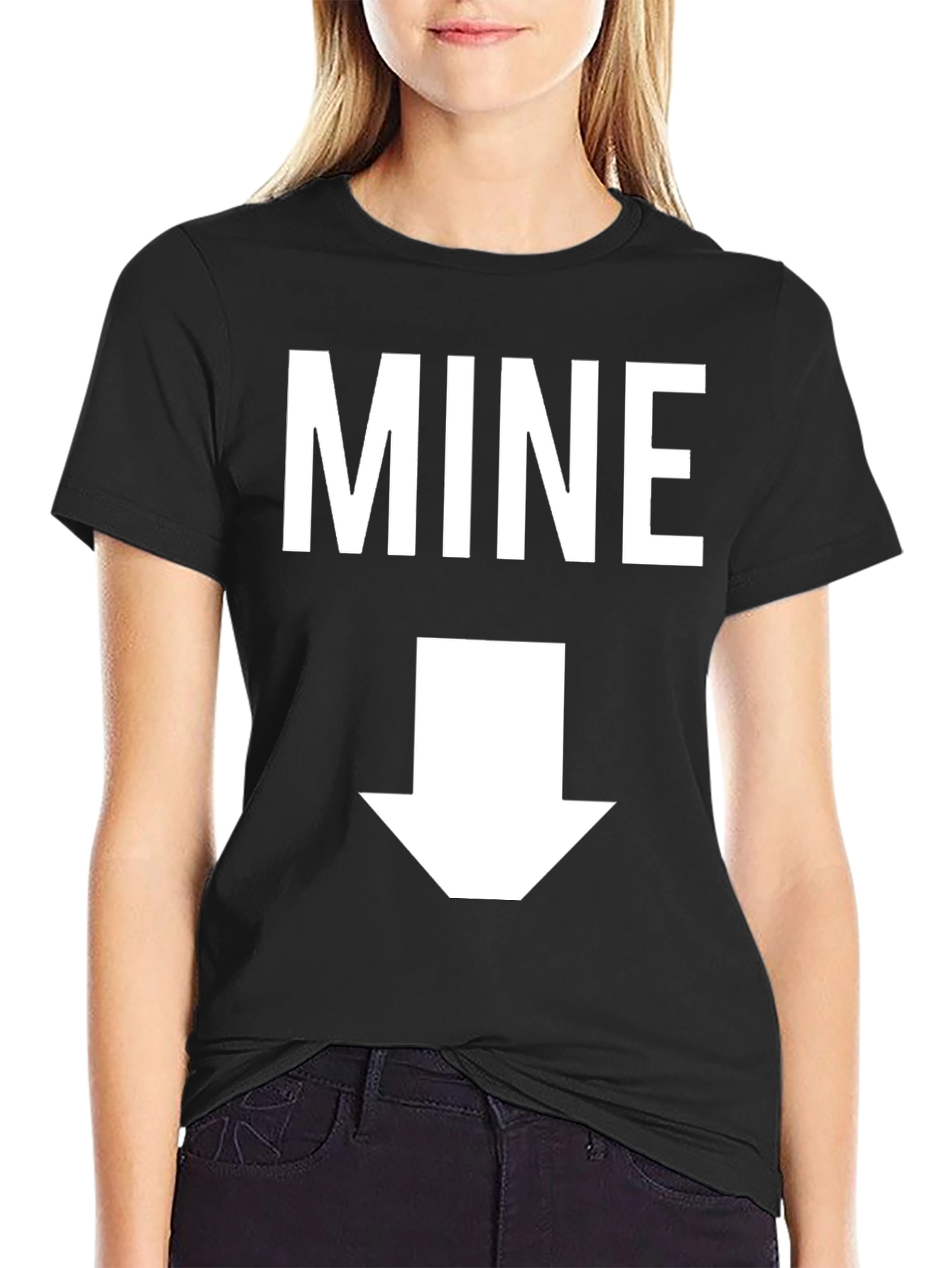 MINE Funny Graphic T-Shirt - Black
