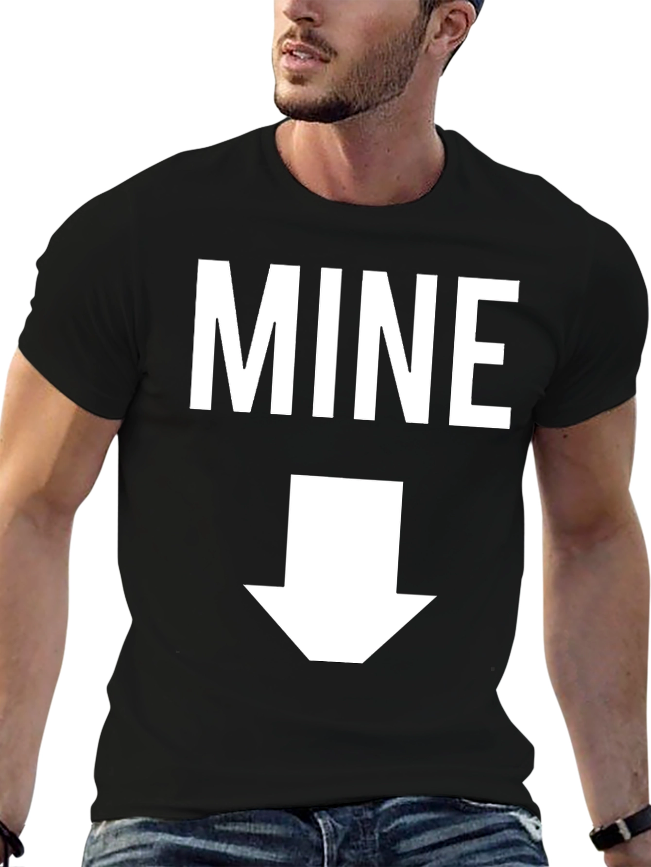 MINE Funny Graphic T-Shirt - Black