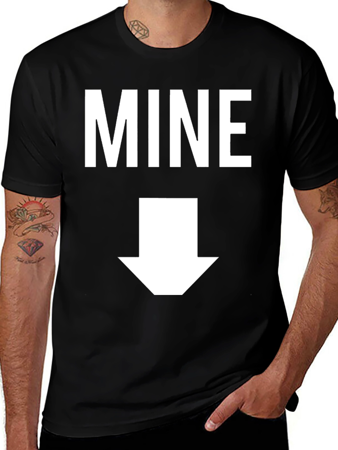 MINE Funny Graphic T-Shirt - Black