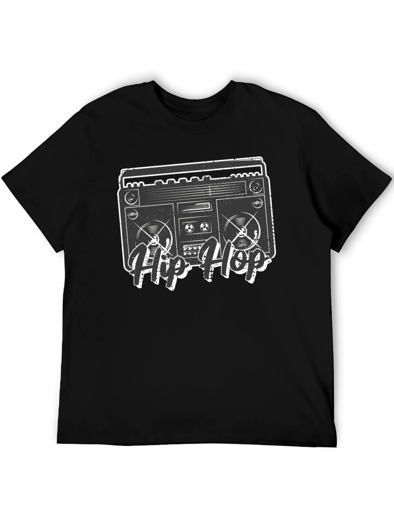 Retro Hip Hop Boombox Graphic T-Shirt