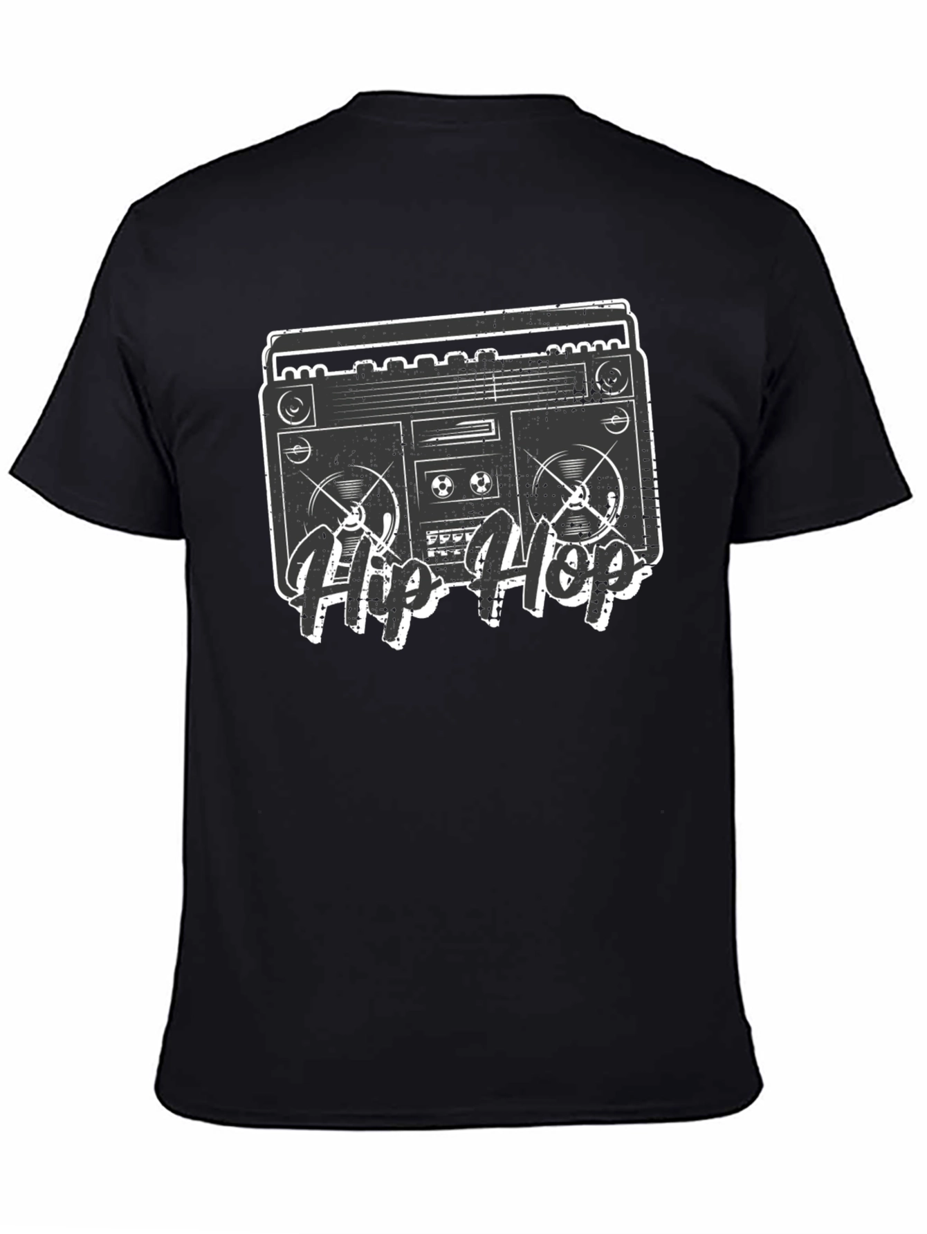 Retro Hip Hop Boombox Graphic T-Shirt