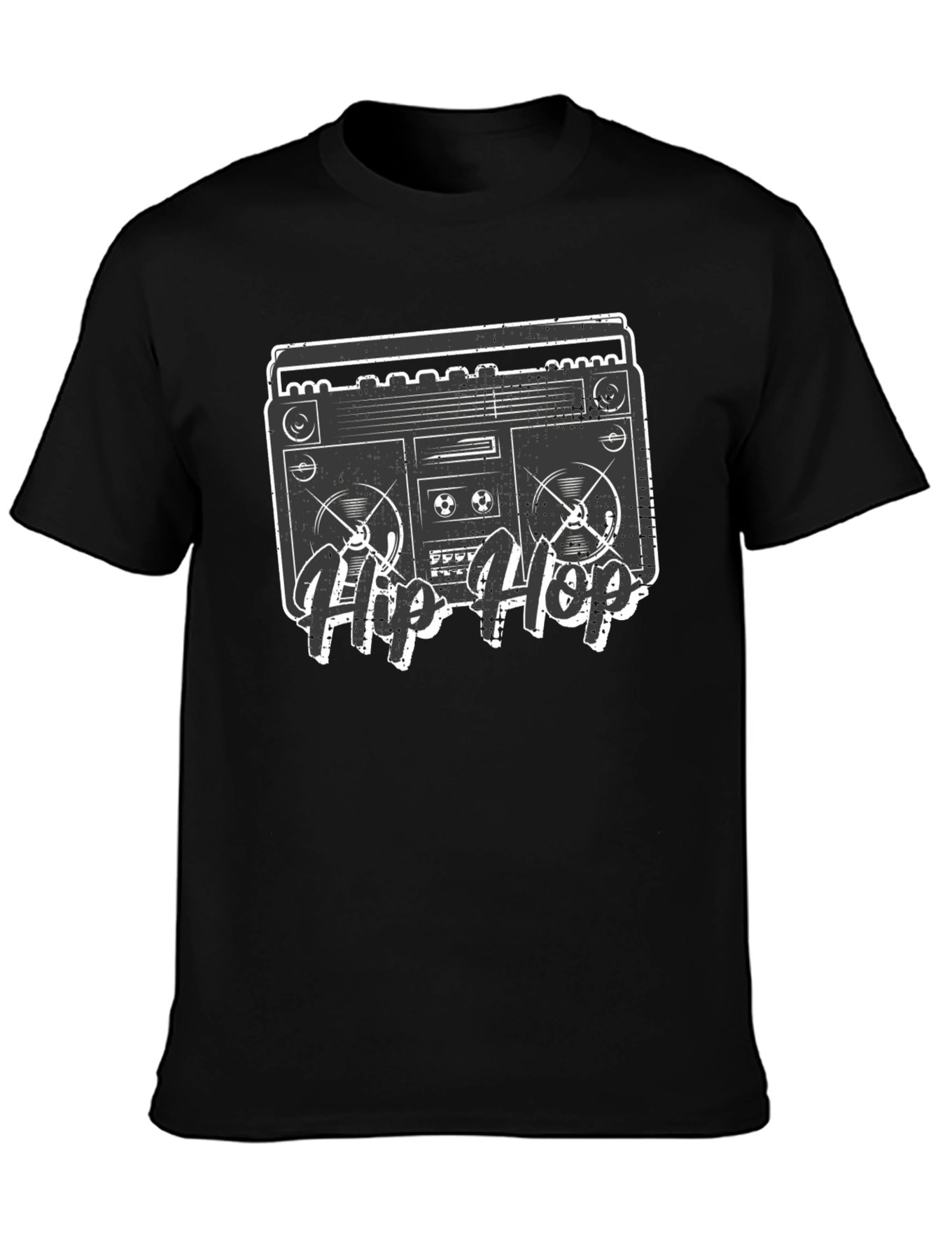Retro Hip Hop Boombox Graphic T-Shirt