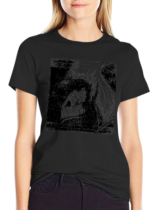 Orangutan Graphic Print Black T-Shirt
