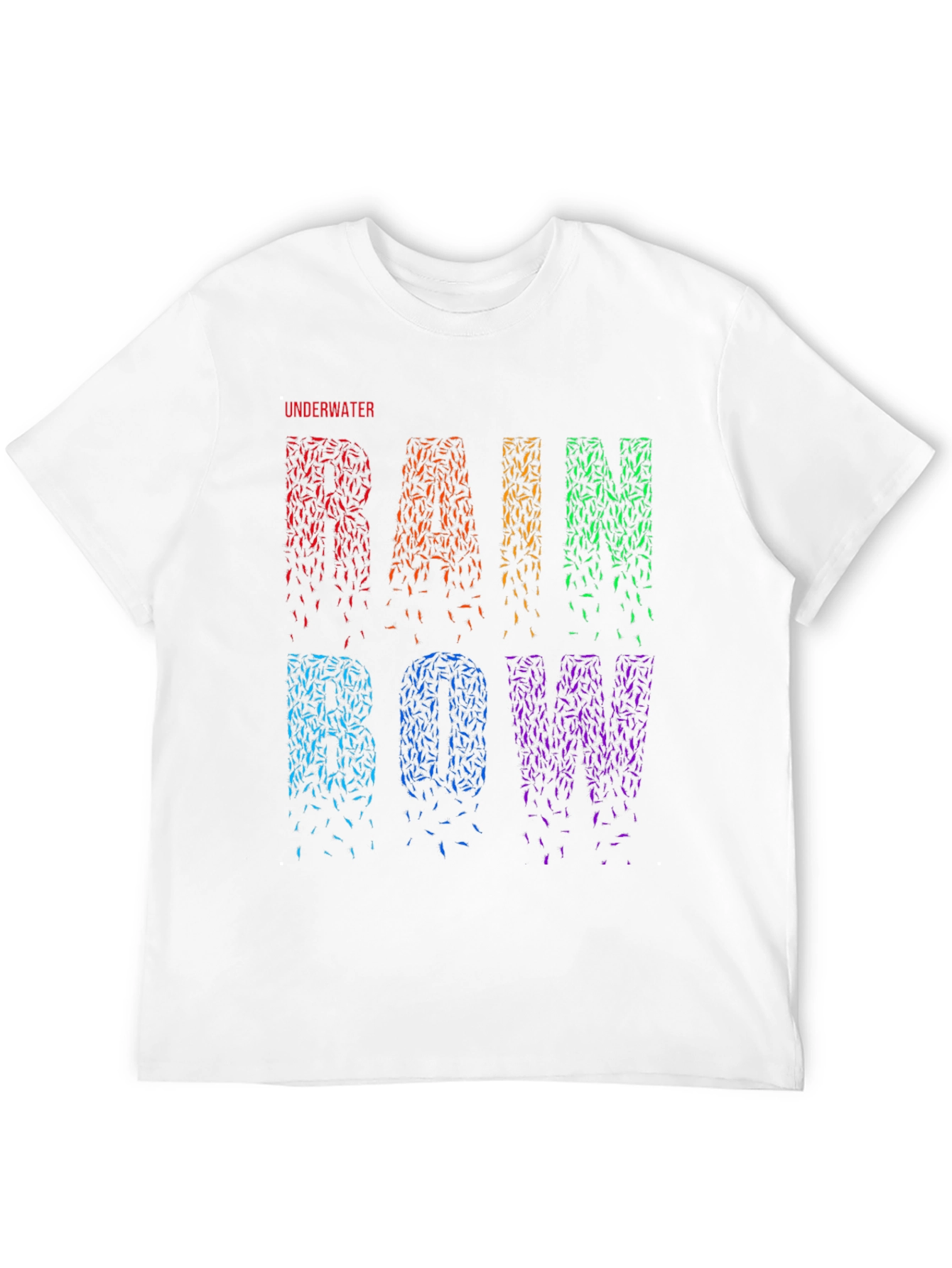 Underwater Rainbow Graphic T-Shirt - Black