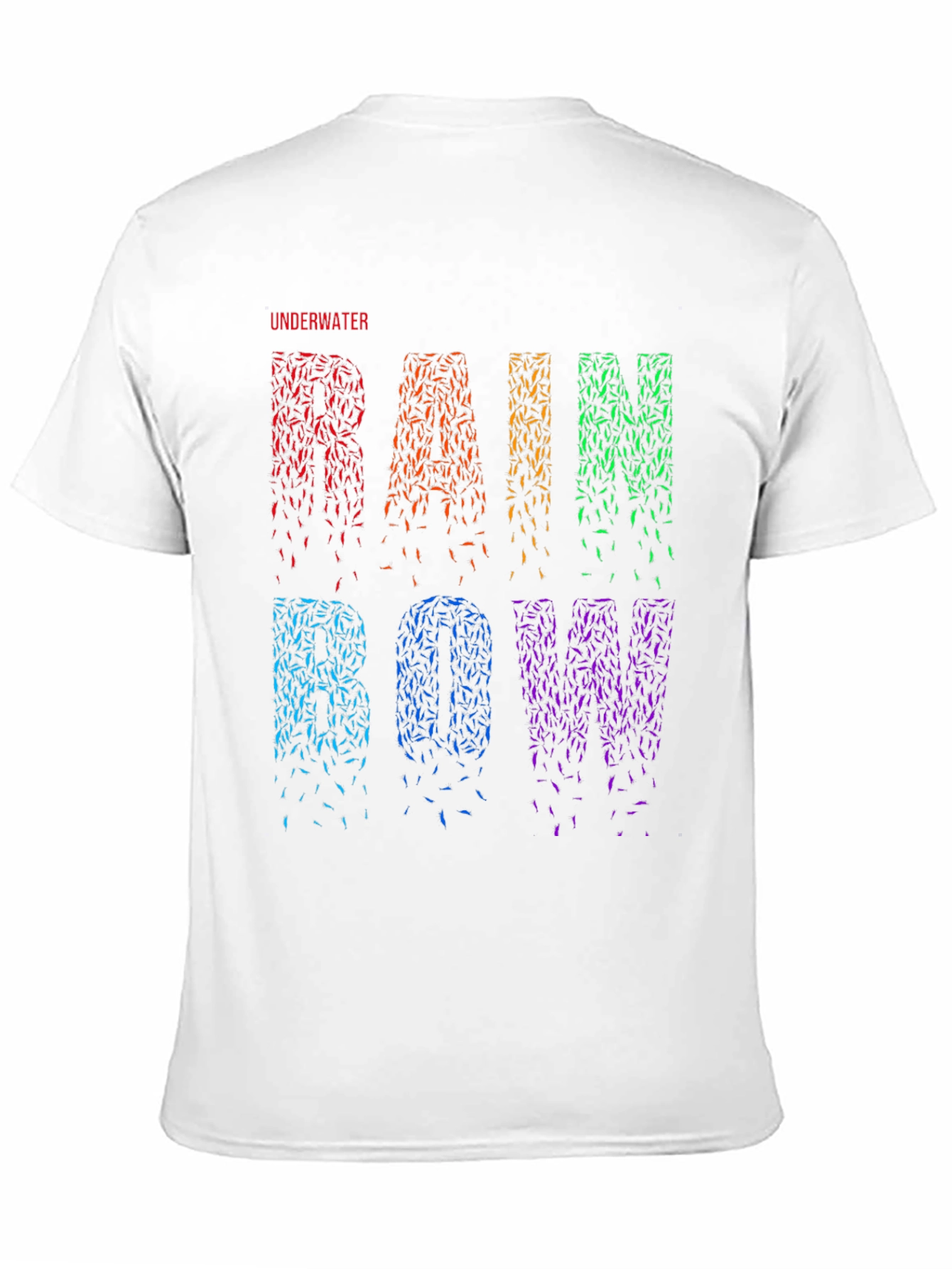 Underwater Rainbow Graphic T-Shirt - Black