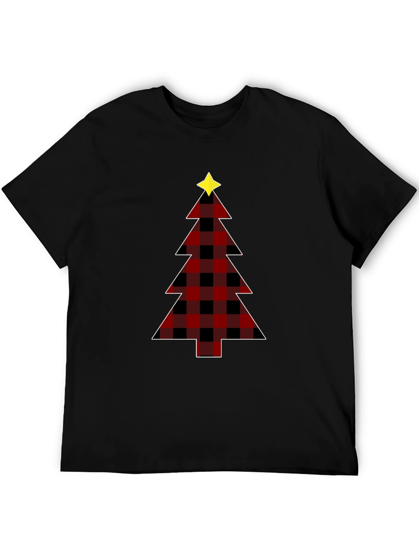Plaid Christmas Tree Graphic Tee