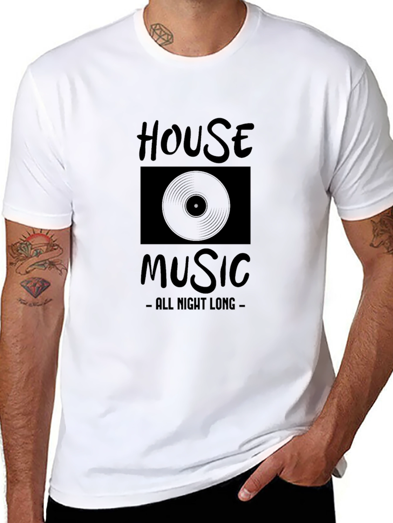 House Music All Night Long Graphic T-Shirt