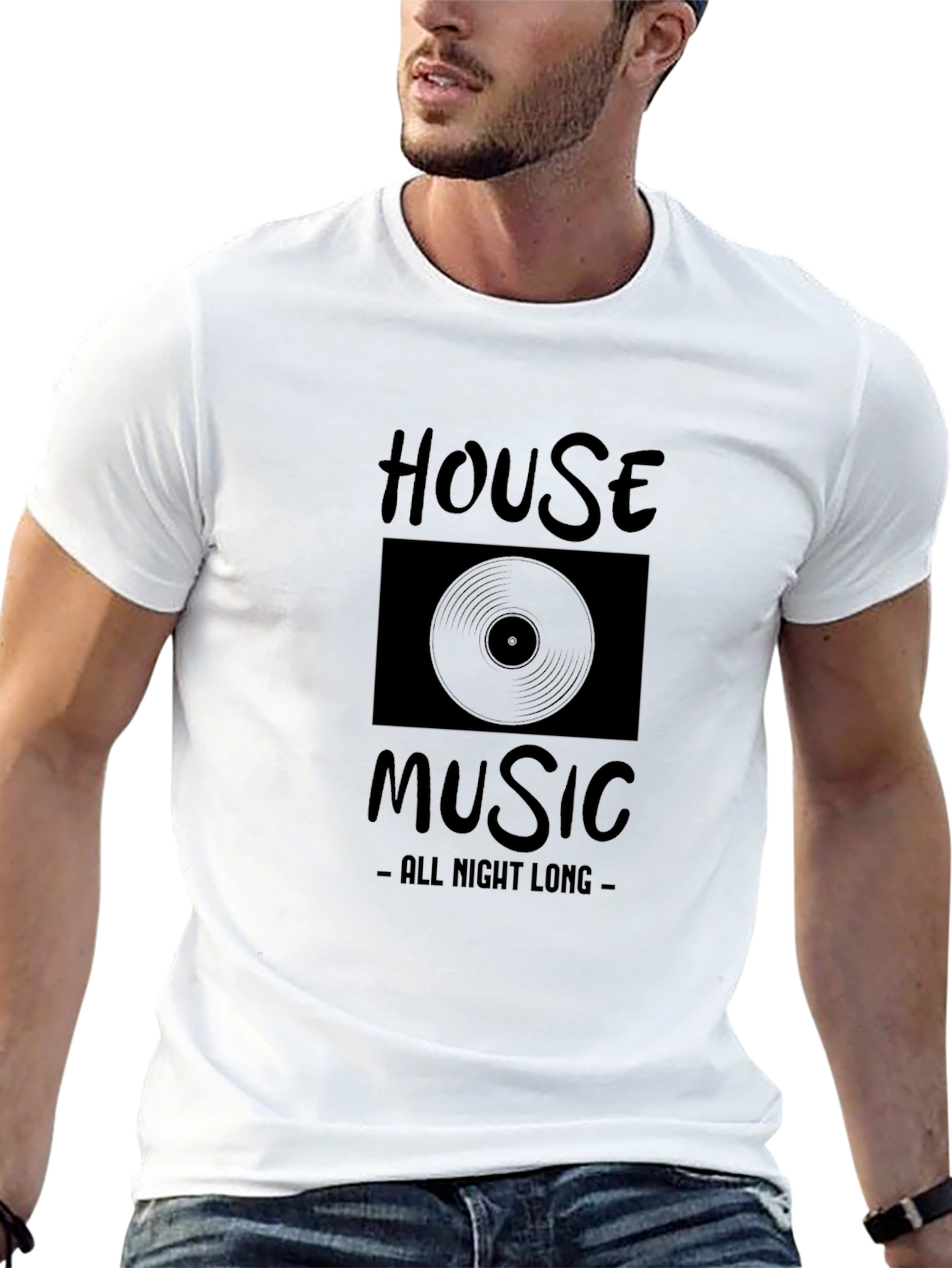 House Music All Night Long Graphic T-Shirt