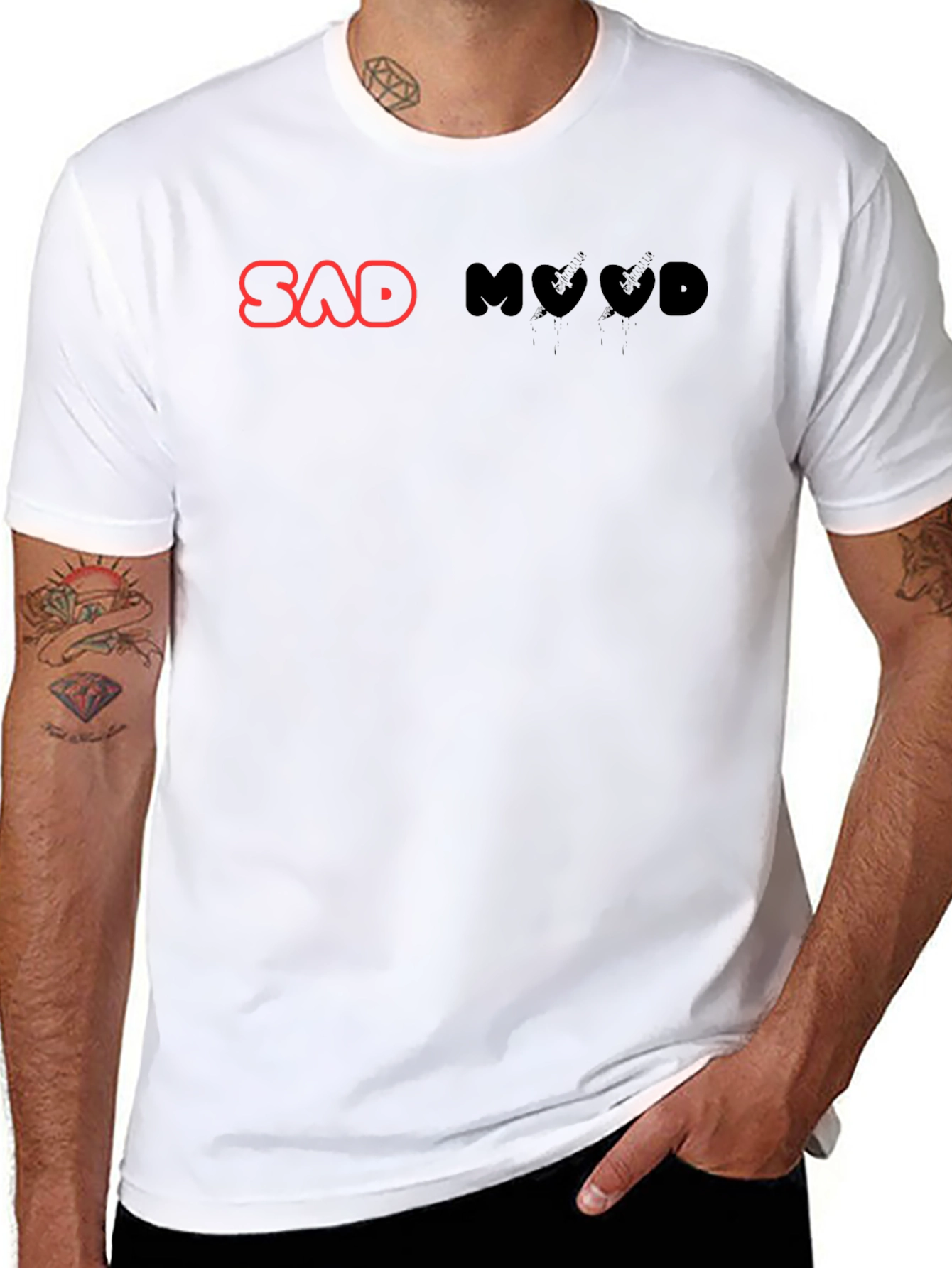 Sad Mood Black Graphic Tee