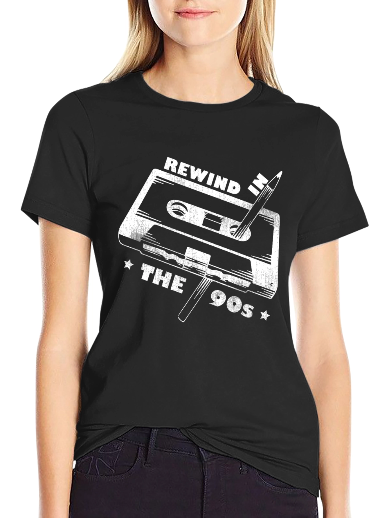 Rewind the 90s Cassette Tape Graphic T-Shirt