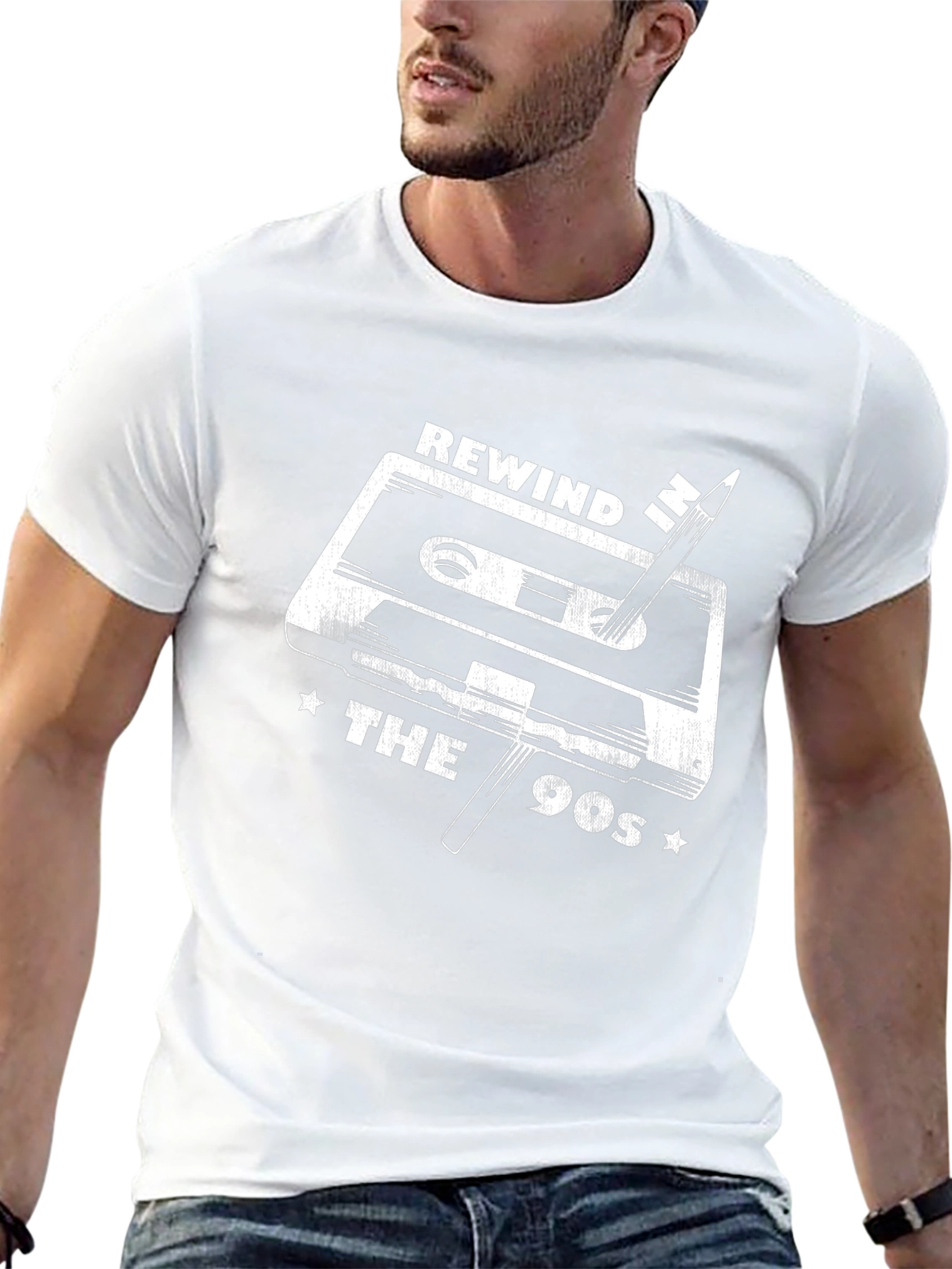 Rewind the 90s Cassette Tape Graphic T-Shirt