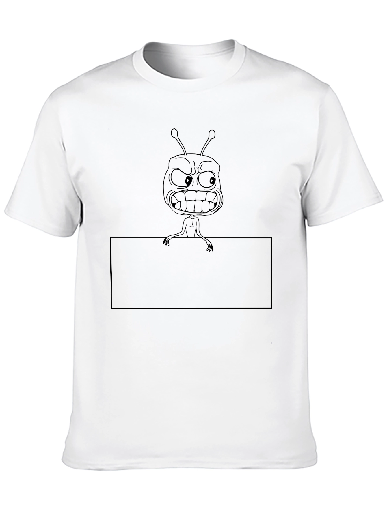 Black T-Shirt with Cartoon Monster Graphic