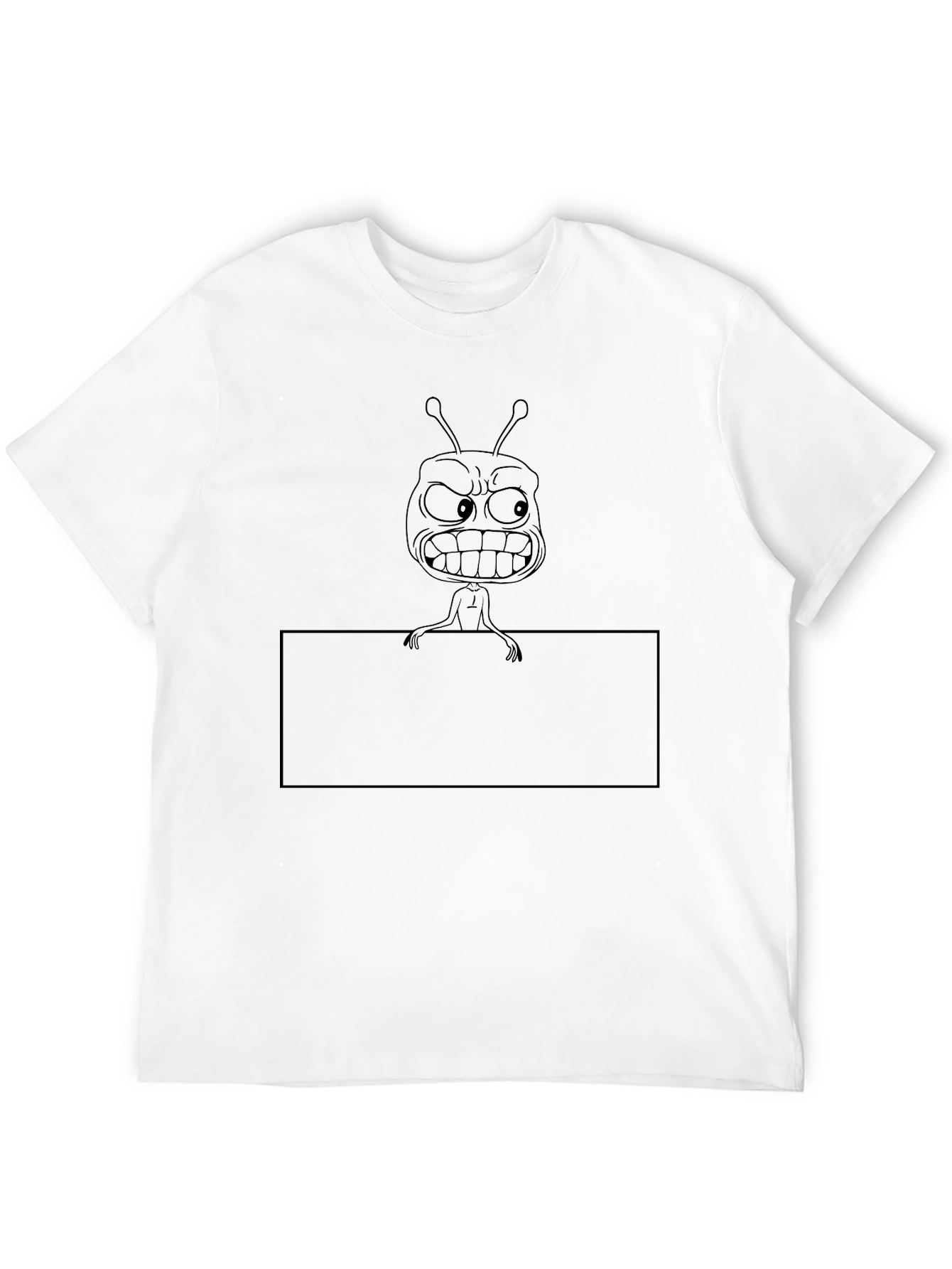 Black T-Shirt with Cartoon Monster Graphic