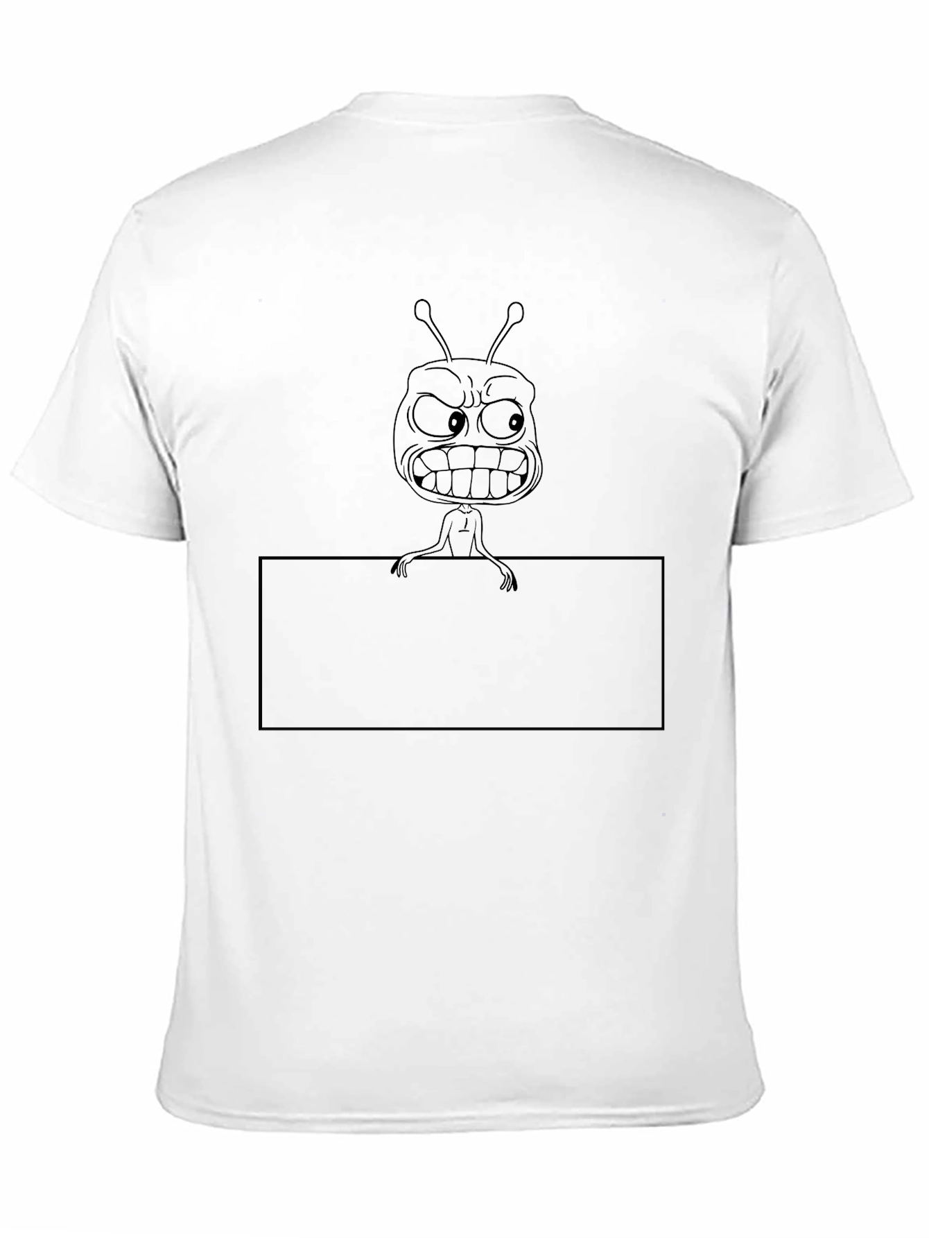 Black T-Shirt with Cartoon Monster Graphic