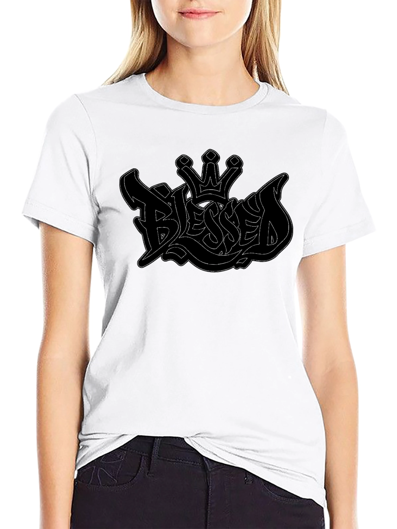 Blessed Crown Graphic Mens T-Shirt