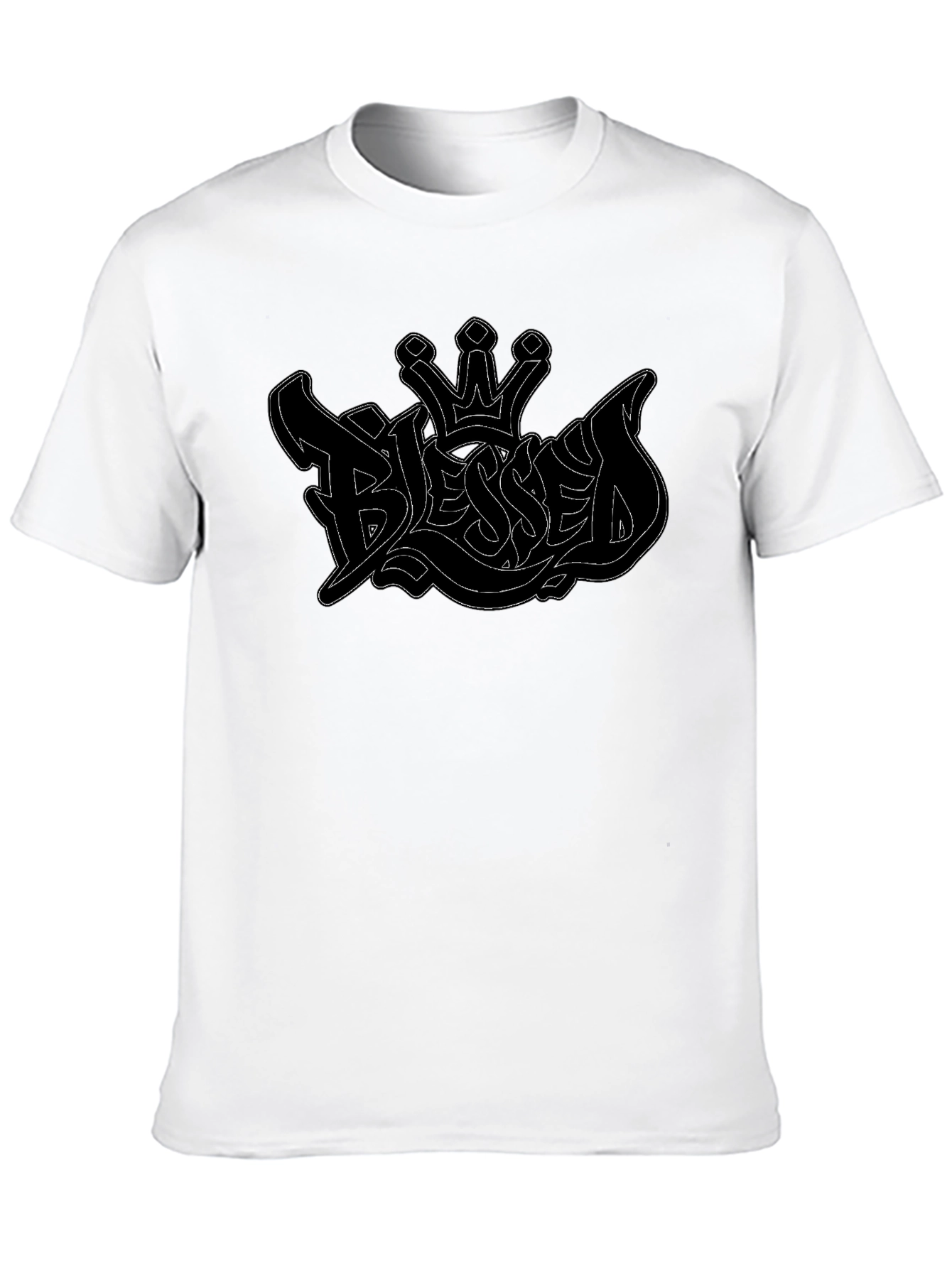 Blessed Crown Graphic Mens T-Shirt
