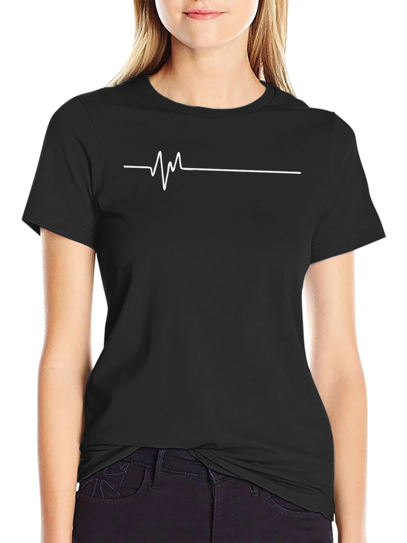 Heartbeat Graphic Tee - Black