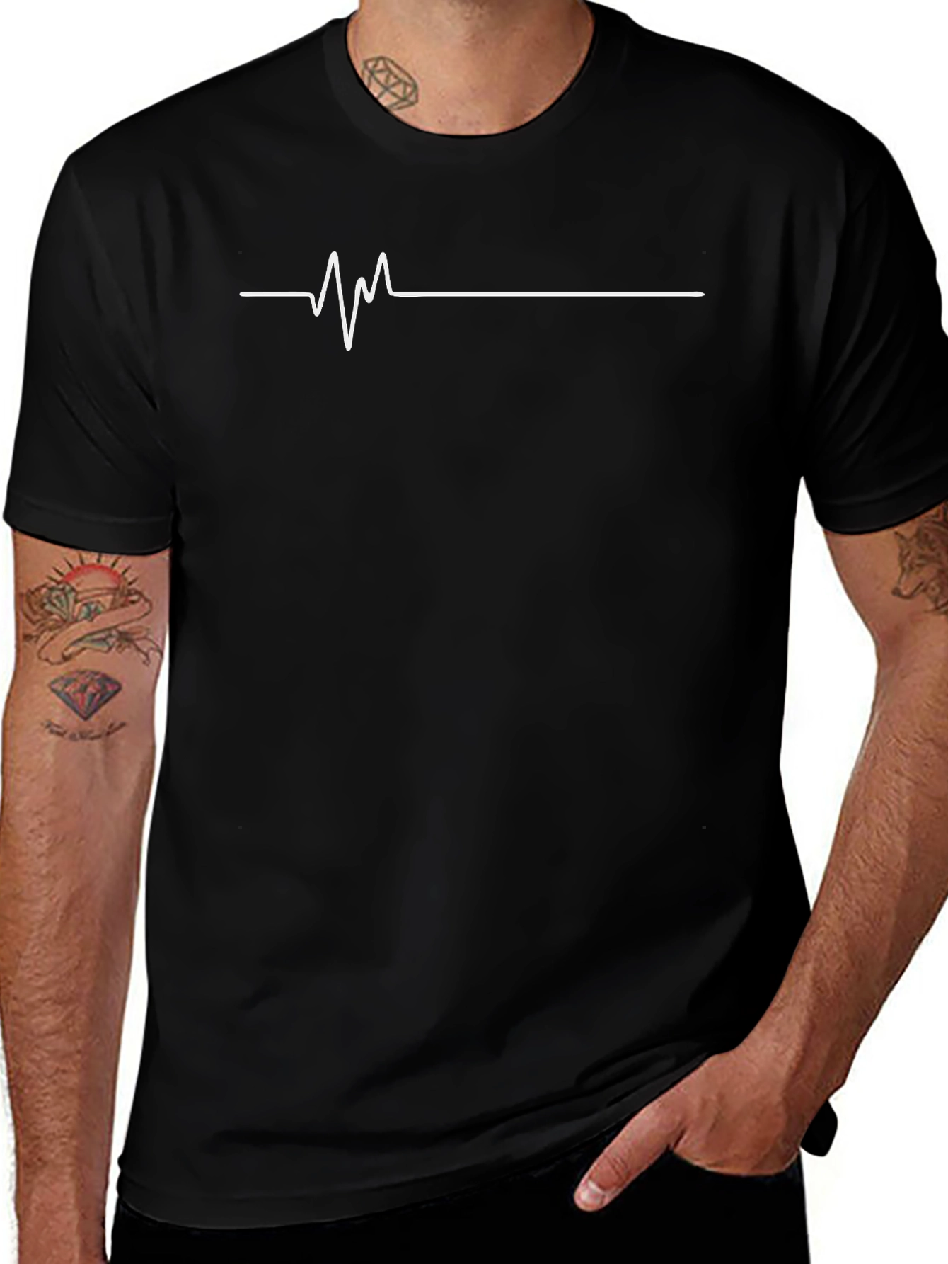 Heartbeat Graphic Tee - Black
