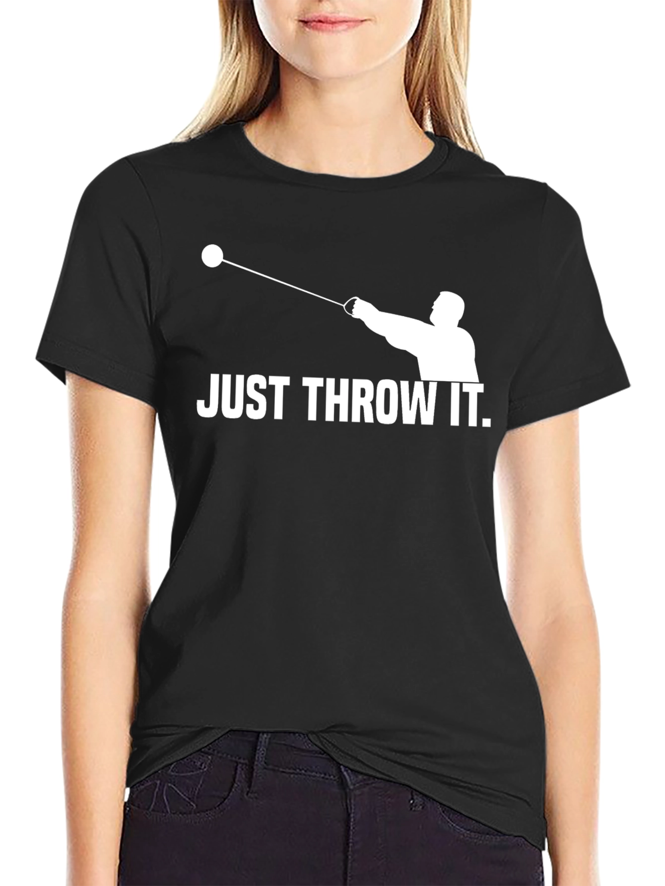 Just Throw It T-Shirt | Funny Hammer Throw Tee