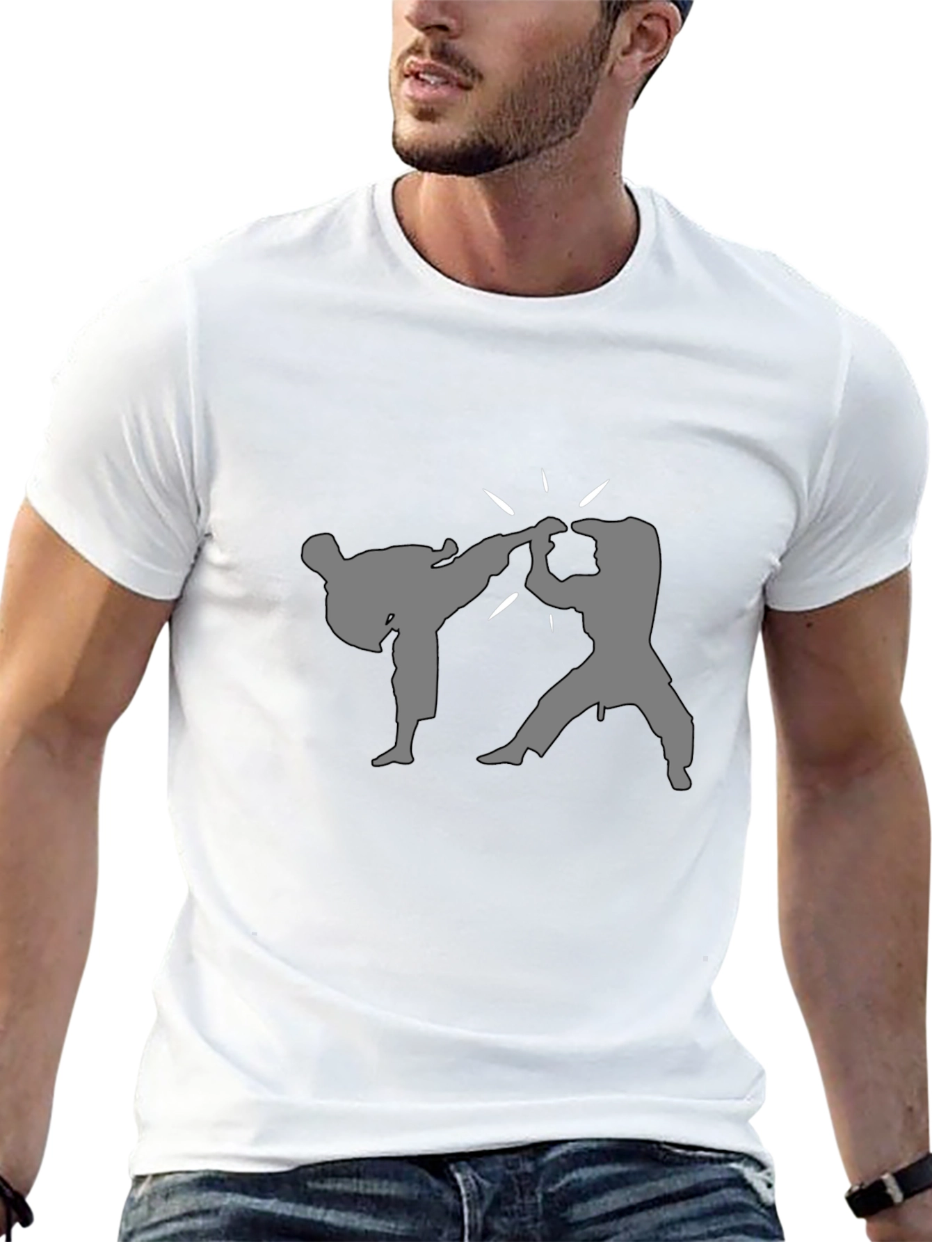 Karate Kick T-Shirt - Action Graphic Tee