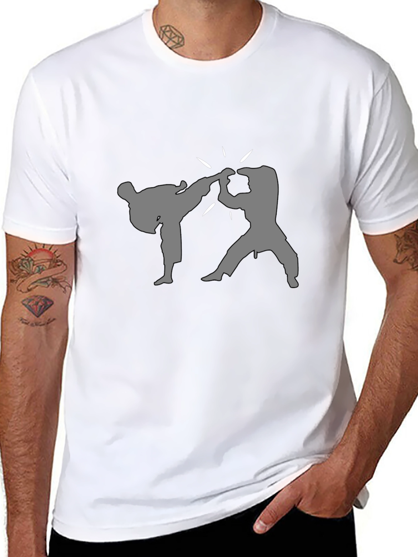 Karate Kick T-Shirt - Action Graphic Tee