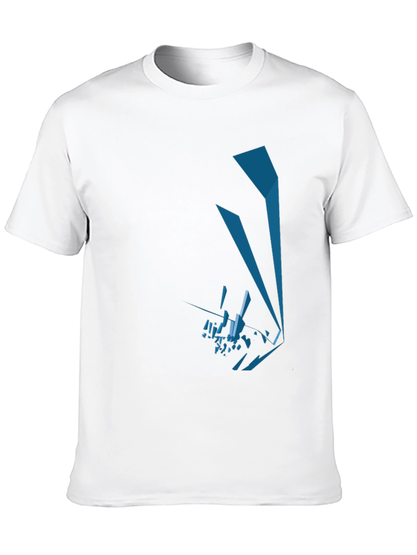 Abstract Geometric Graphic Print Black Tee