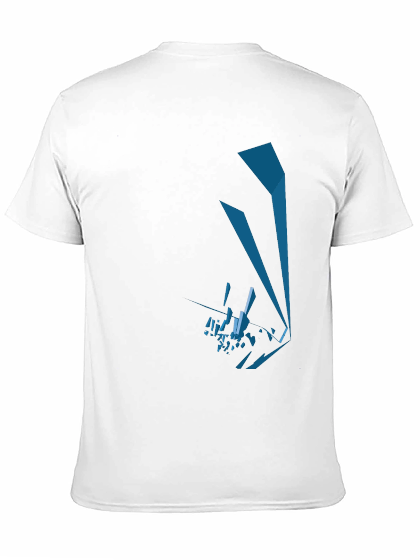Abstract Geometric Graphic Print Black Tee