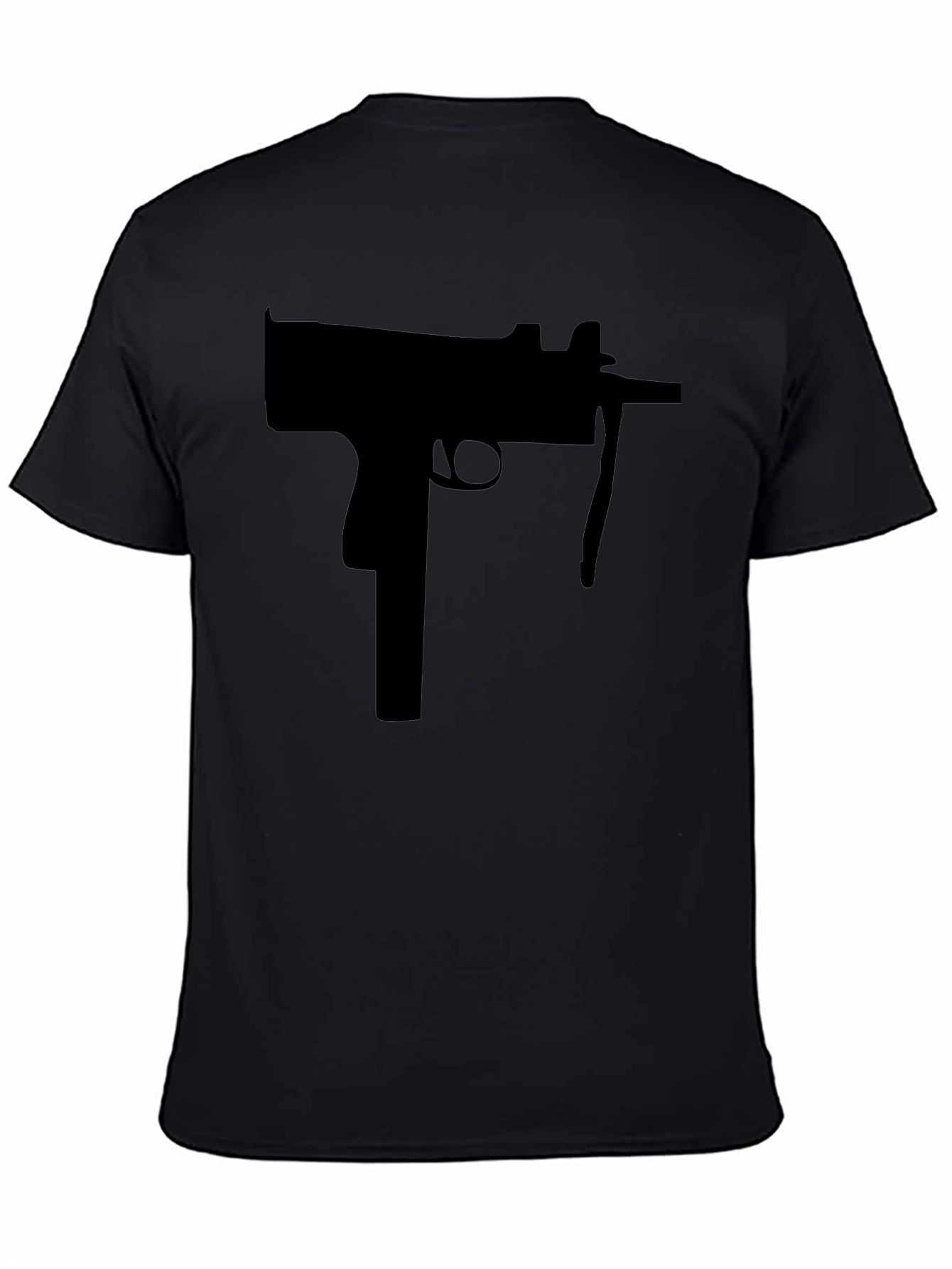 Black T-Shirt with Gun Design