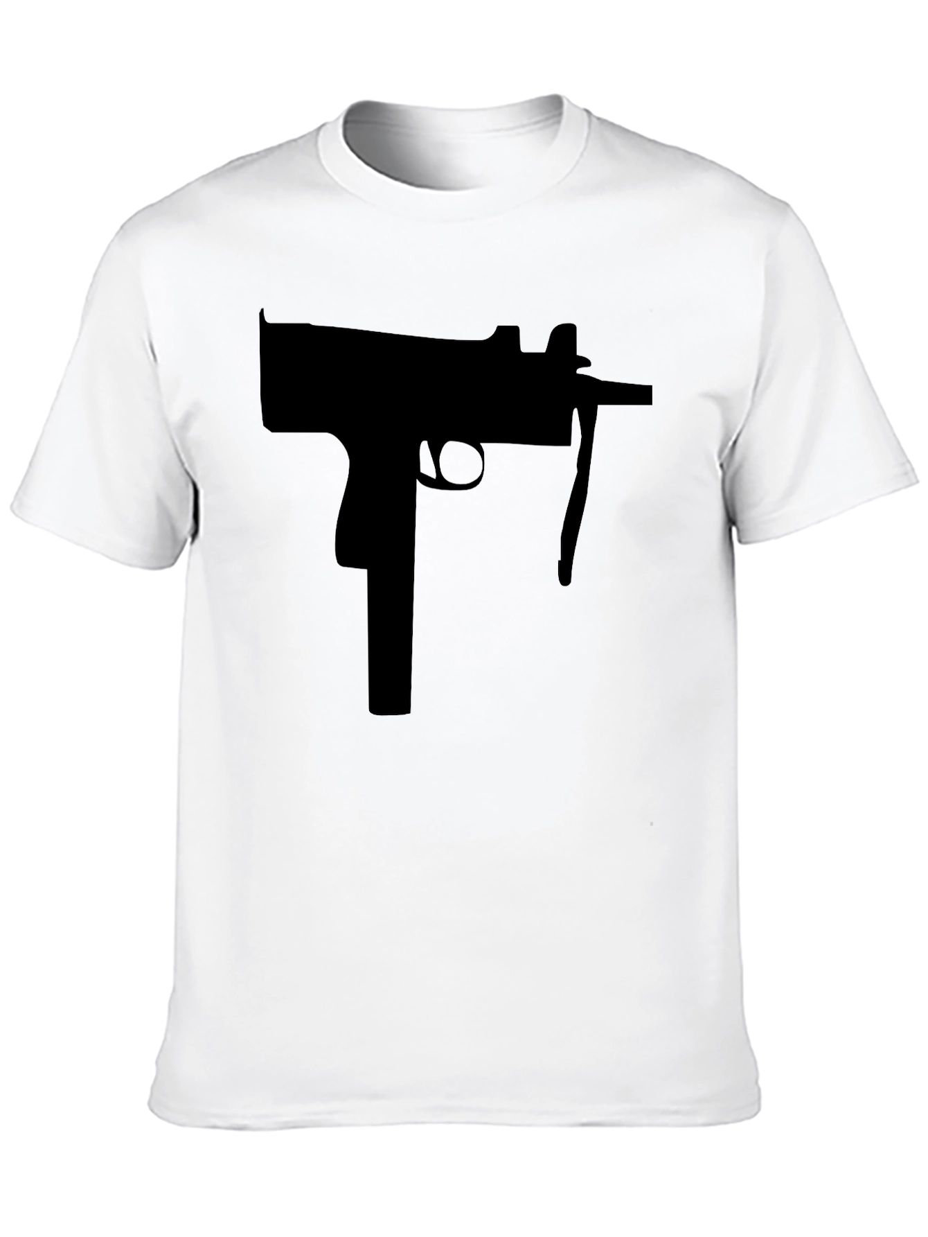 Black T-Shirt with Gun Design