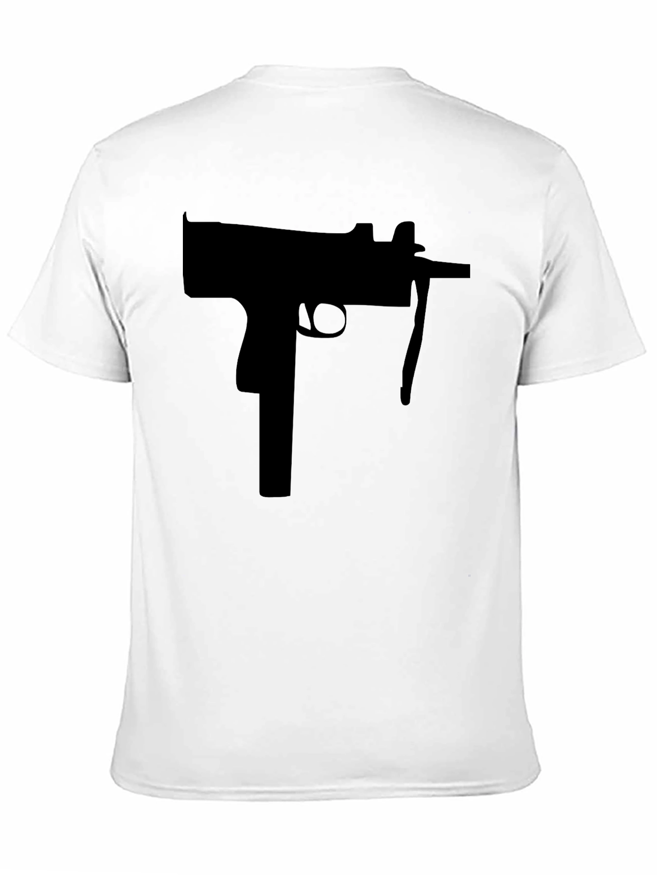 Black T-Shirt with Gun Design