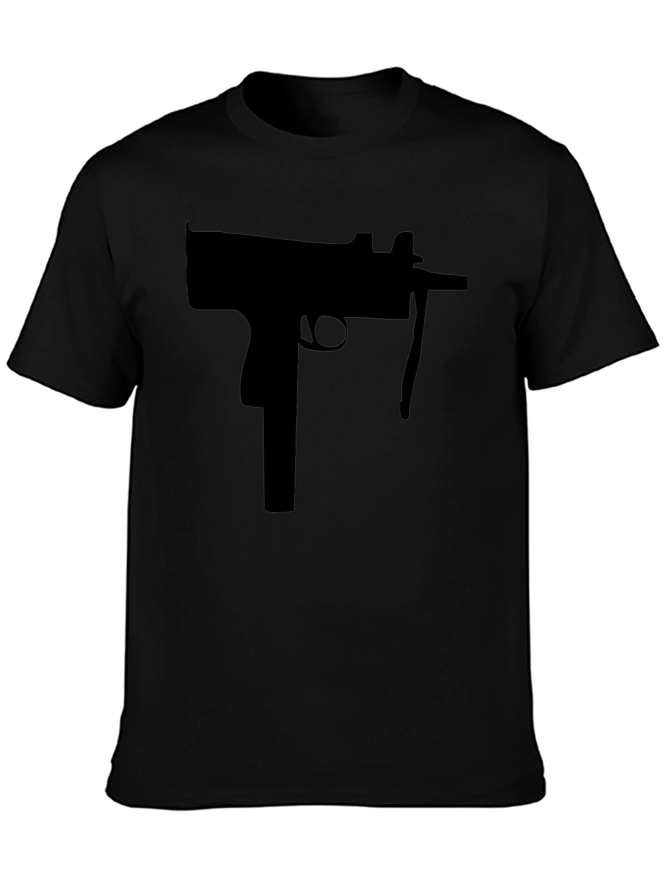 Black T-Shirt with Gun Design