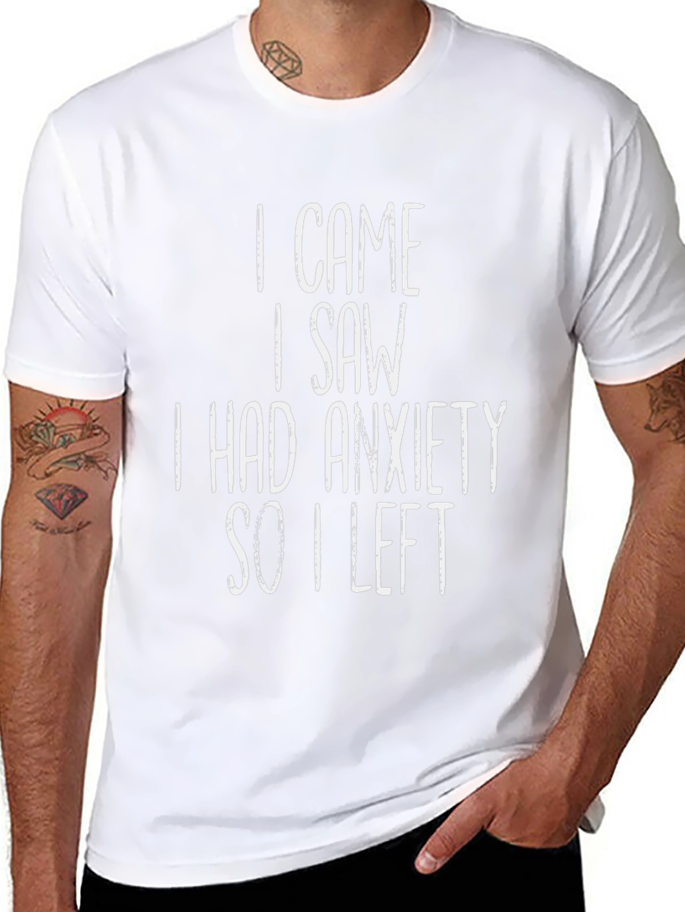Anxiety Slogan Graphic Tee - Funny Unisex T-Shirt