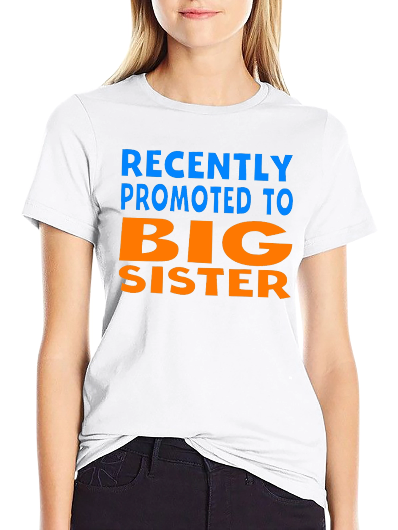 Promoted to Big Sister T-Shirt - Black