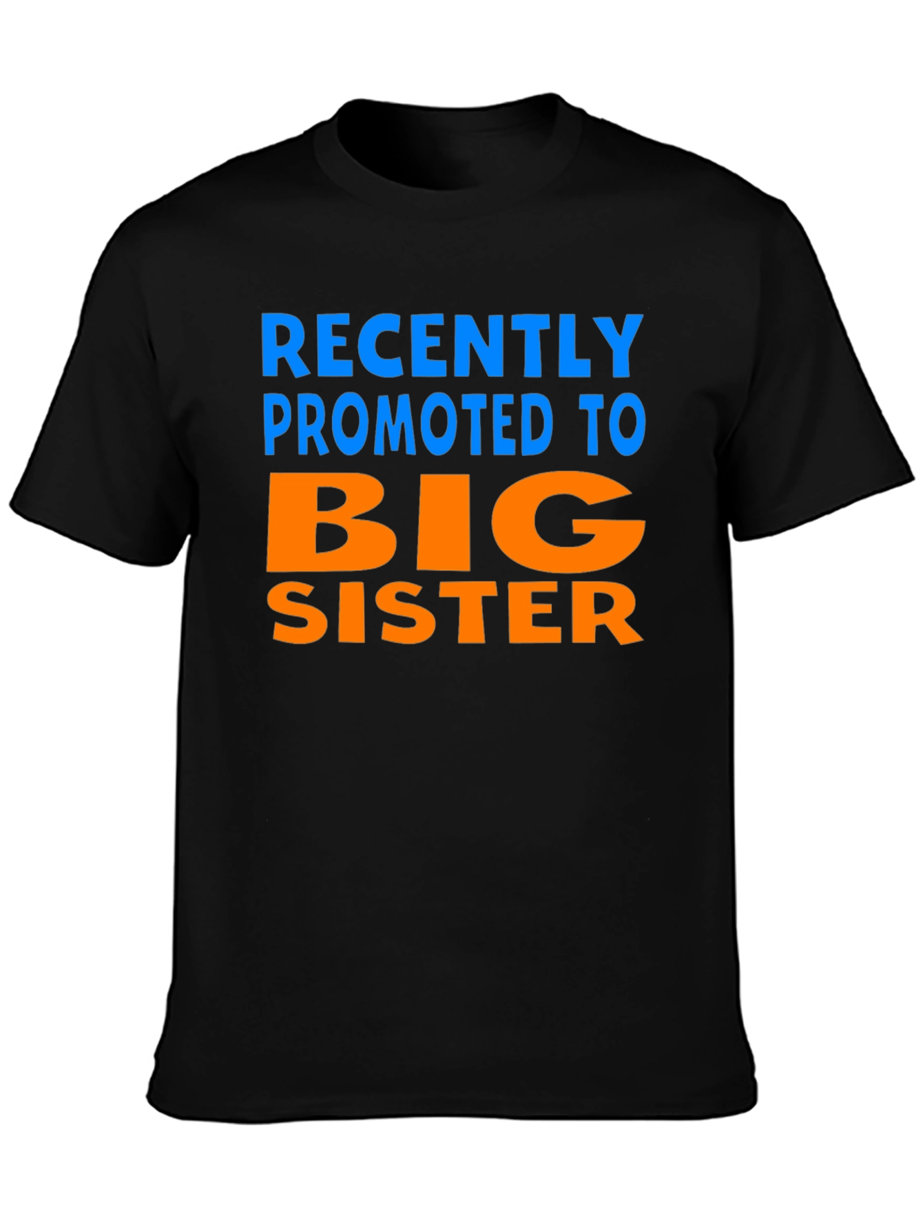 Promoted to Big Sister T-Shirt - Black