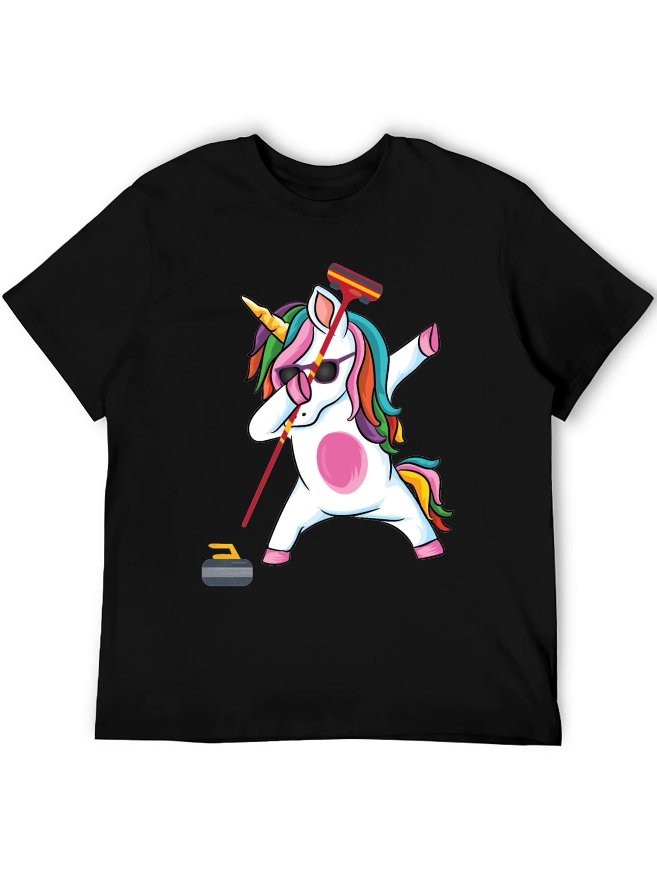 Curling Unicorn Dab T-Shirt