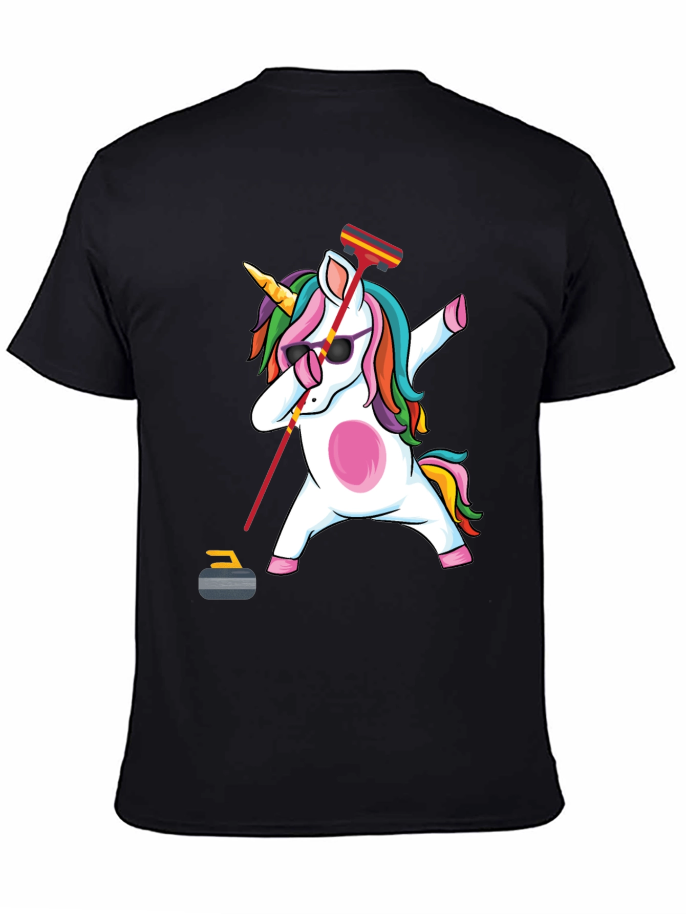 Curling Unicorn Dab T-Shirt