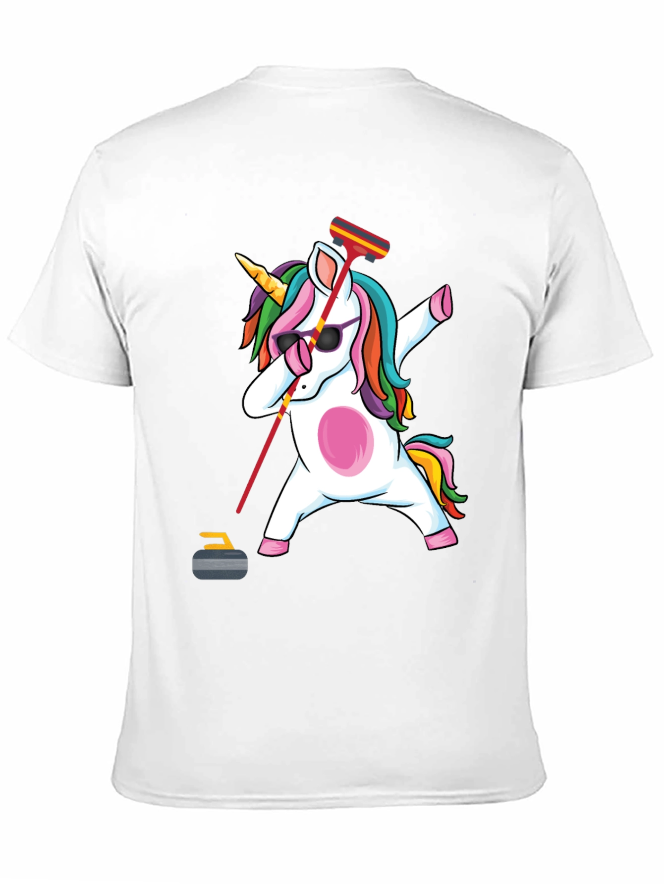 Curling Unicorn Dab T-Shirt