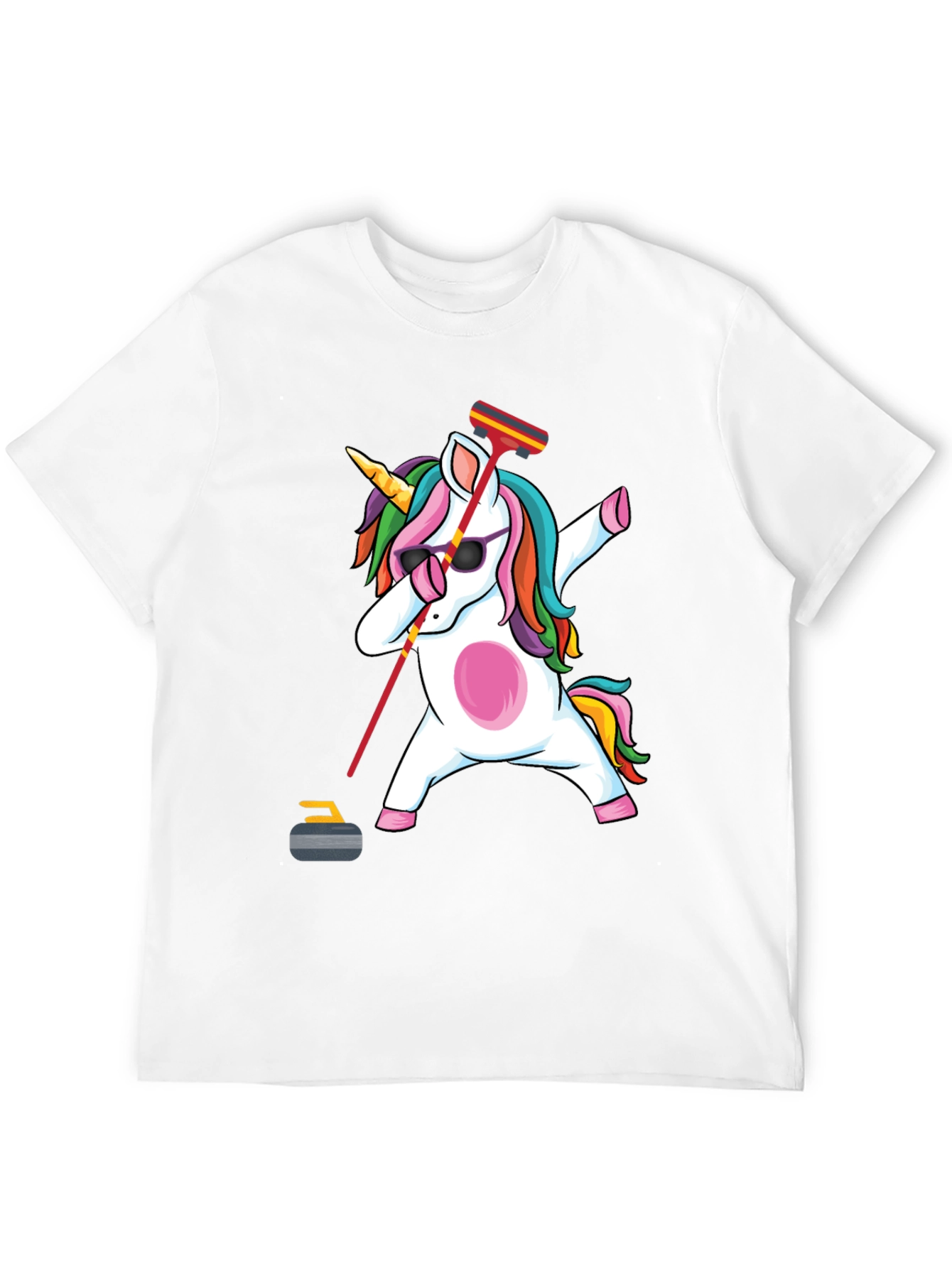 Curling Unicorn Dab T-Shirt